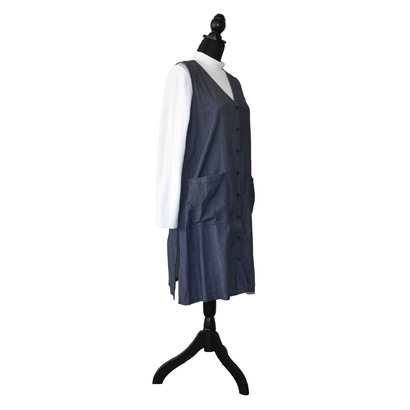 Eileen Fisher EILEEN FISHER Airy Organic Cotton Large Pockets Dress Sz XL Size XL / US 12-14 / IT 48-50 - 3 Thumbnail