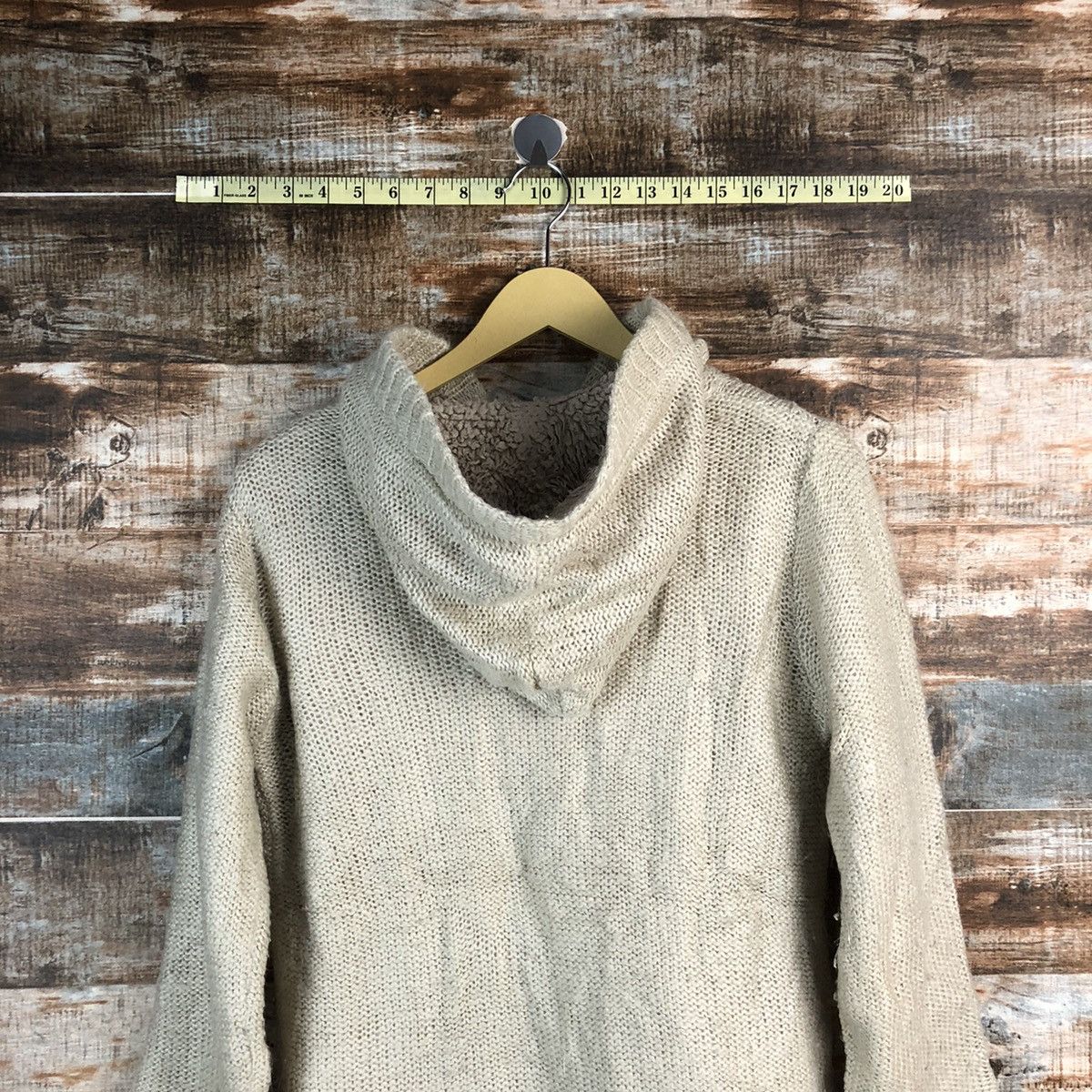 Homespun Knitwear × Japanese Brand Woble Cotton Brown Hoodie cable Knitwear #A2338 Size M / US 6-8 / IT 42-44 - 13 Thumbnail