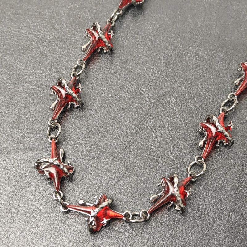 Jewelry × Vintage Punk Crimson Red Cross Keychain Size ONE SIZE - 6 Thumbnail