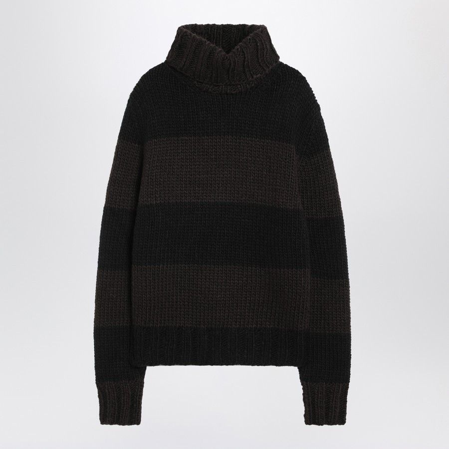 Dolce & Gabbana o1d2blof0226 Striped Wool Blend Turtleneck Sweater Size US M / EU 48-50 / 2 - 1 Thumbnail
