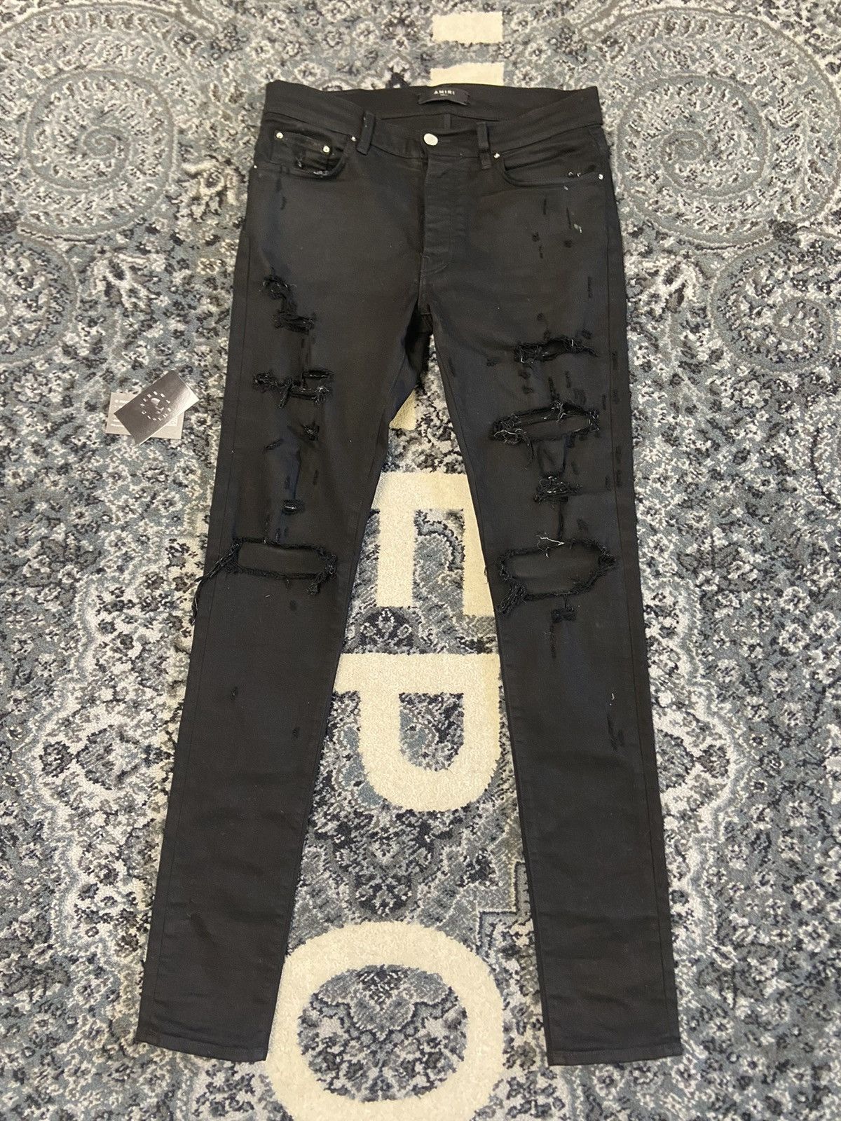 image of Amiri Jeans Size 31 in Black, Men's