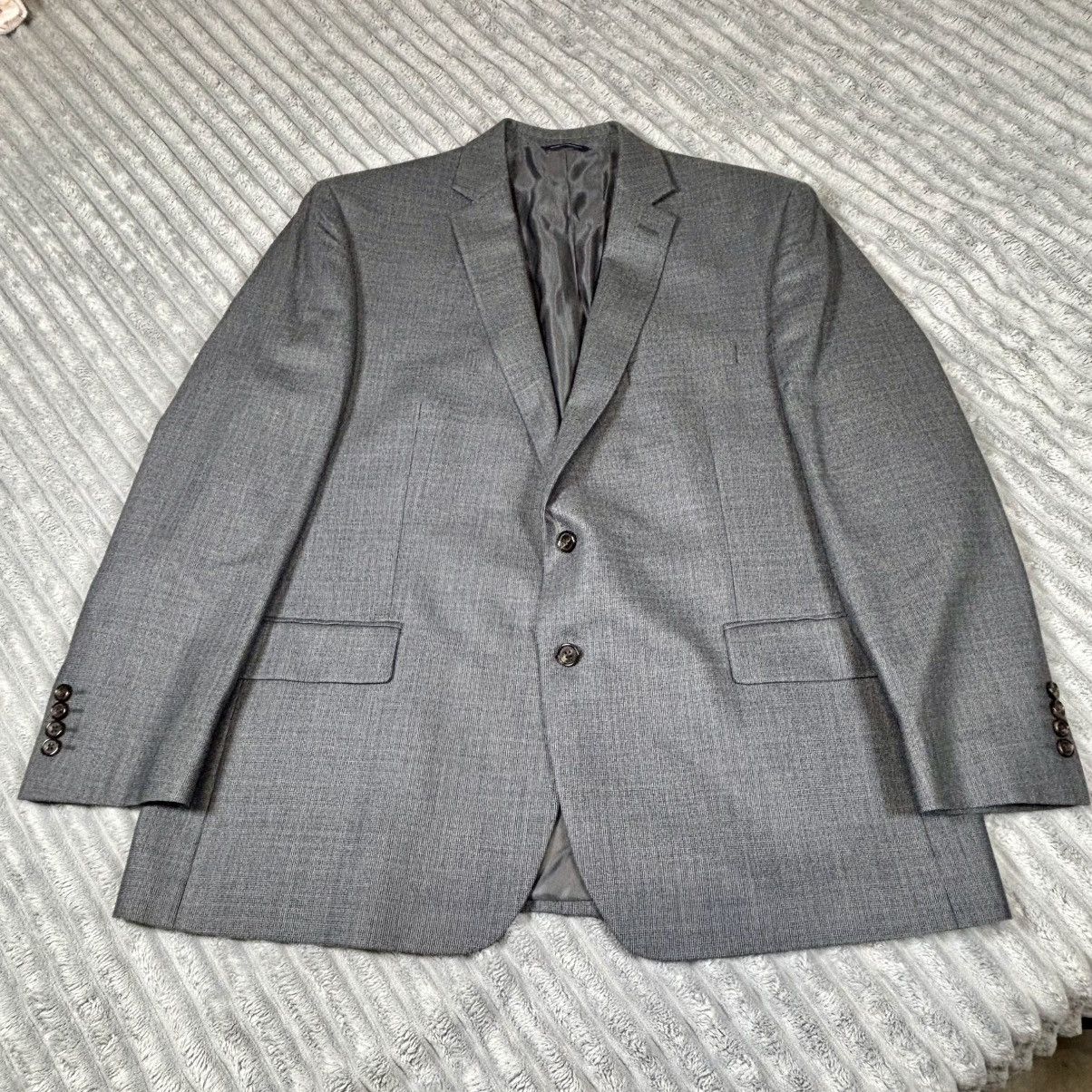 Ralph Lauren Ralph Lauren Sport Coat Men 48 R gray Houndstooth Silk Wool Size 48R - 1 Thumbnail
