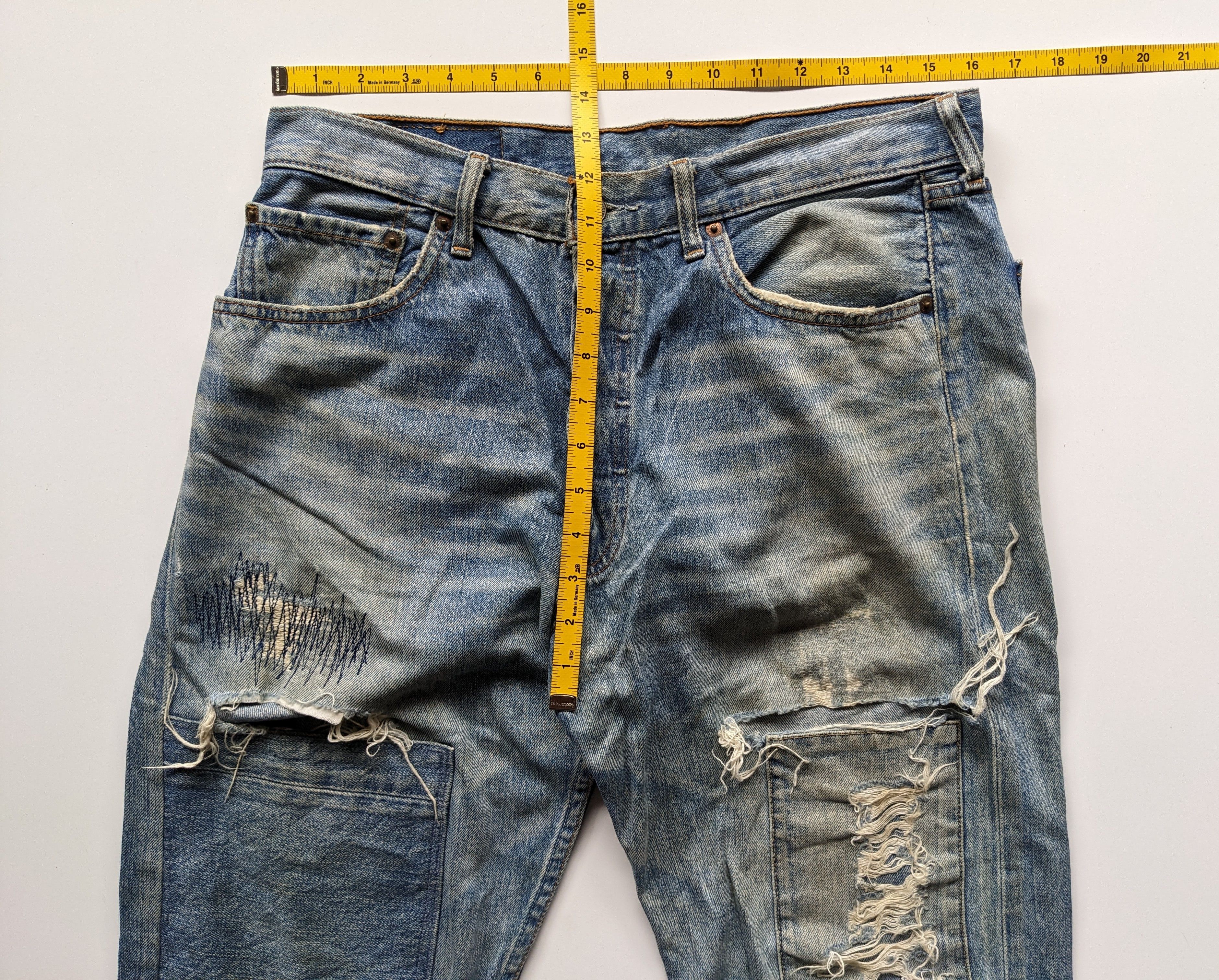 Levi's × Vintage Vintage Levi's 501 distressed patchwork jeans Size US 32 / EU 48 - 7 Thumbnail