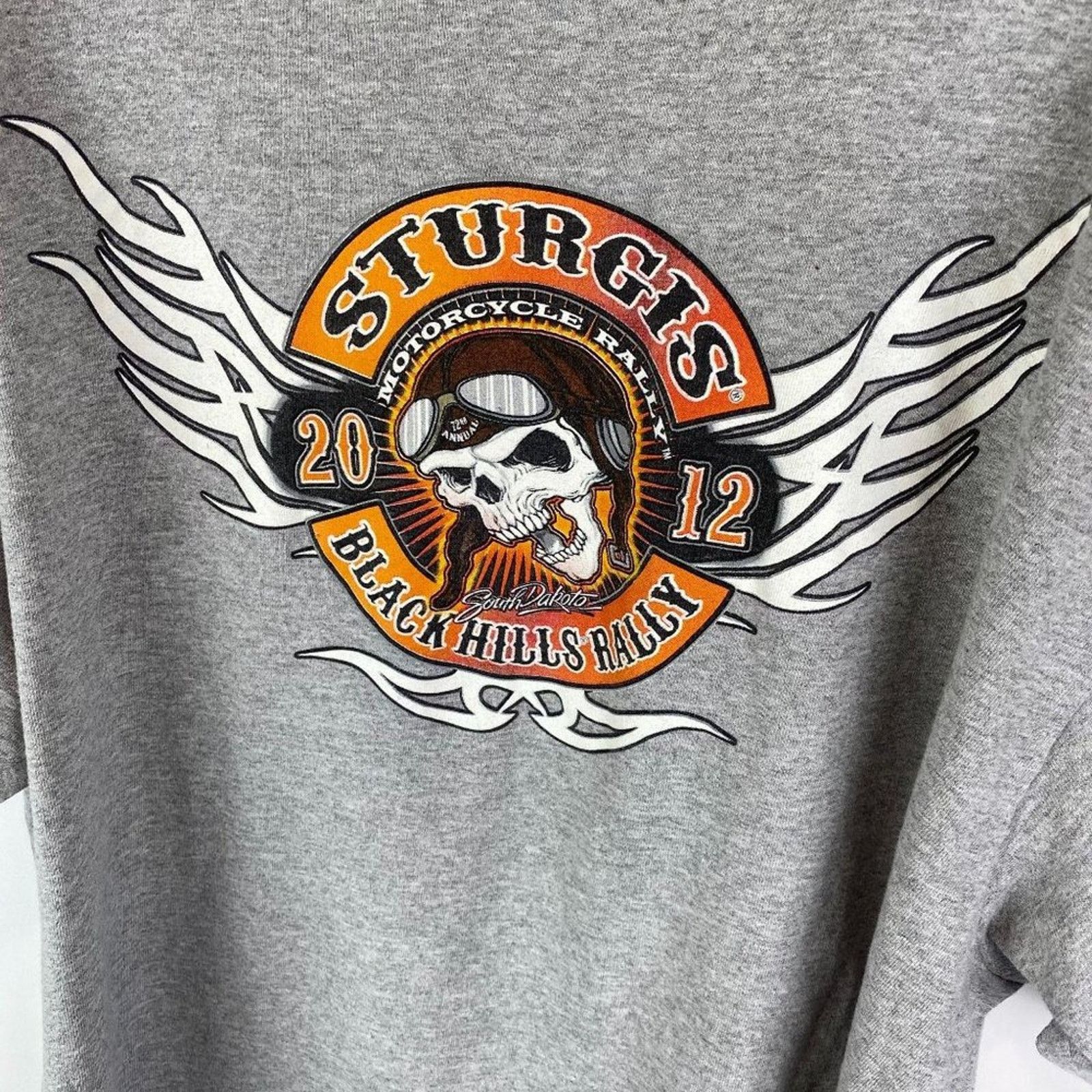 Delta Sturgis Bike Rally 2012 Motorcycle Grey Shirt Men’s XXL Size US XXL / EU 58 / 5 - 2 Thumbnail