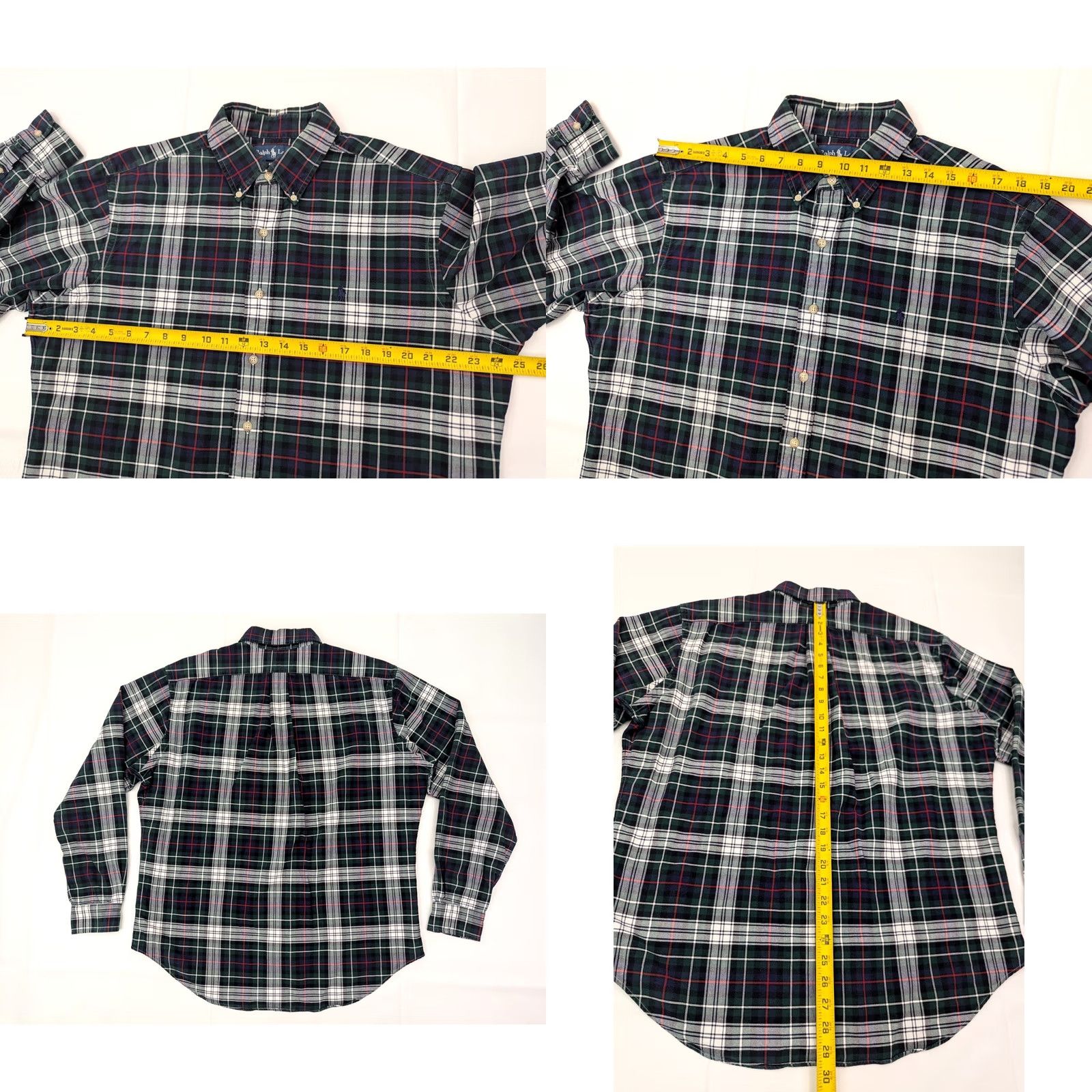 Polo Ralph Lauren Polo Ralph Lauren Shirt Men L Plaid Flannel Button-Down Collar Classic Fit Green Cotton EUC Size US L / EU 52-54 / 3 - 8 Thumbnail