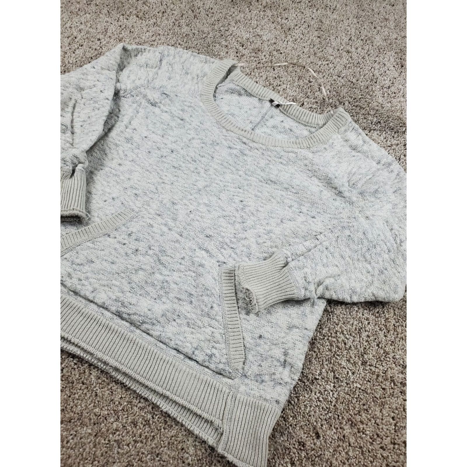 Free People Free People Sweater Womens Gray Oversized Textured Scoop Neck Pullover S Knit Bohemian Casual VINTAGE? Size S / US 4 / IT 40 - 2 Thumbnail