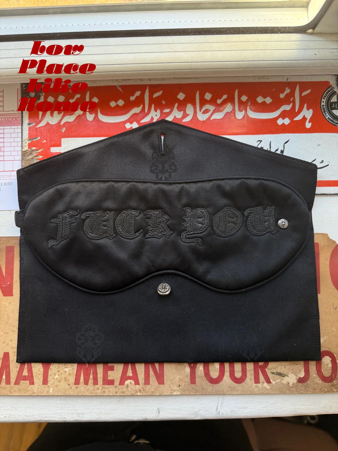 Chrome Hearts 🚭 GRAIL 🚭 2000s "FUCK YOU" SLEEPING MASK w/ CARRYING CASE Size ONE SIZE - 1 Thumbnail