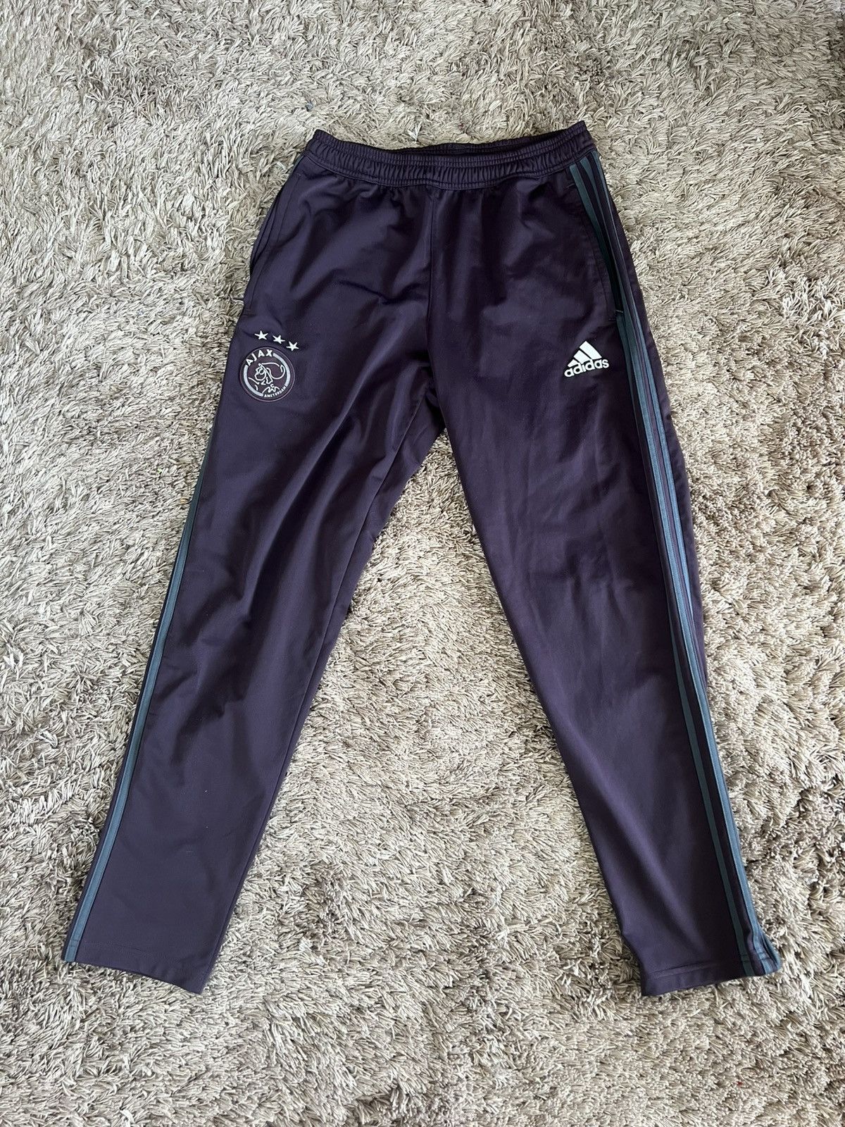 Adidas Vintage Ajax Amsterdam Trackpants SIZE M Size US 31 - 1 Thumbnail