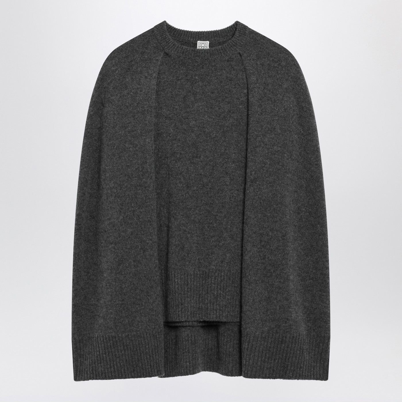 Toteme Toteme Grey Cashmere Cape Sweater Size M / US 6-8 / IT 42-44 - 1 Thumbnail