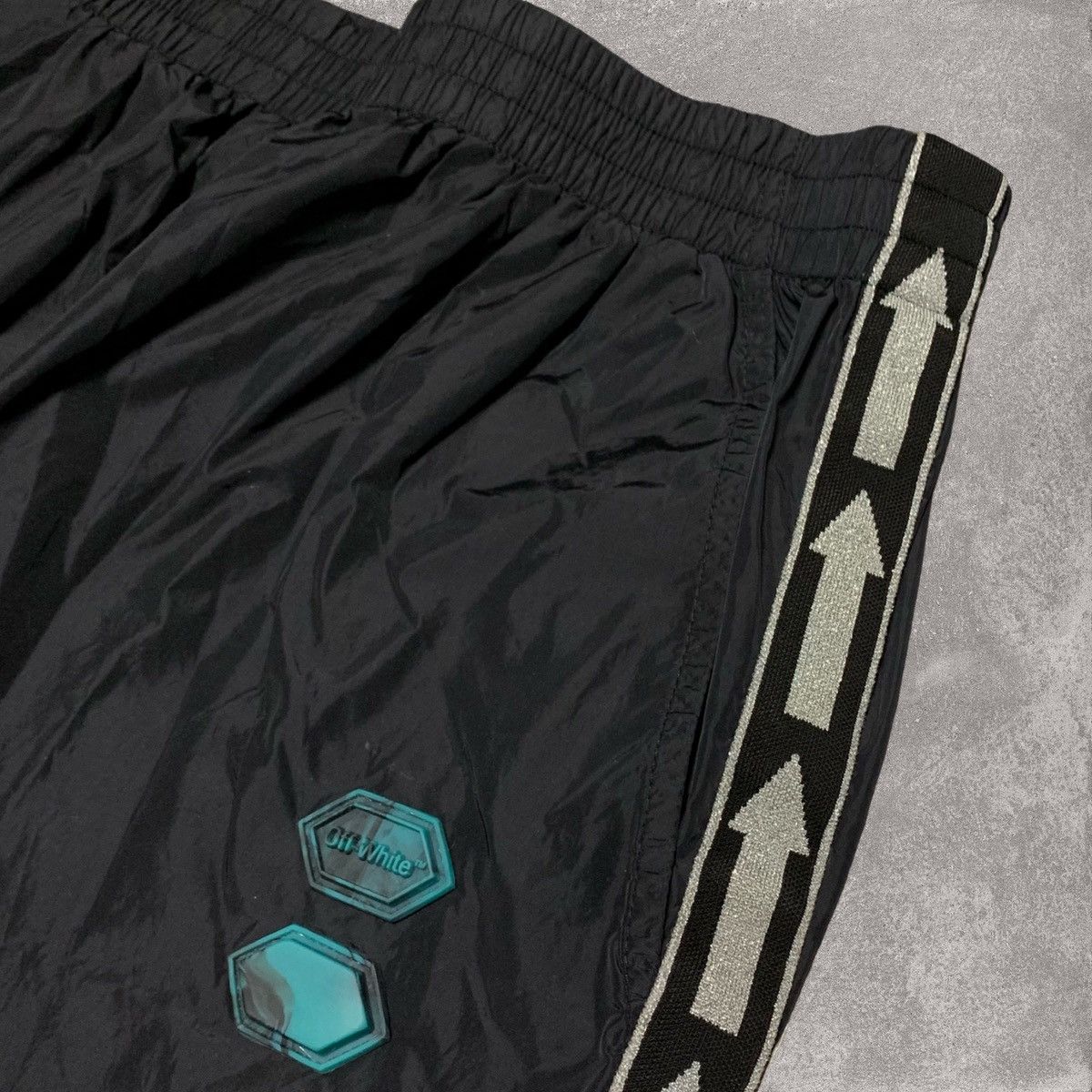 Off-White Off White Small Track Pants Bottoms Black Nylon Virgil Abloh Size US 30 / EU 46 - 3 Thumbnail