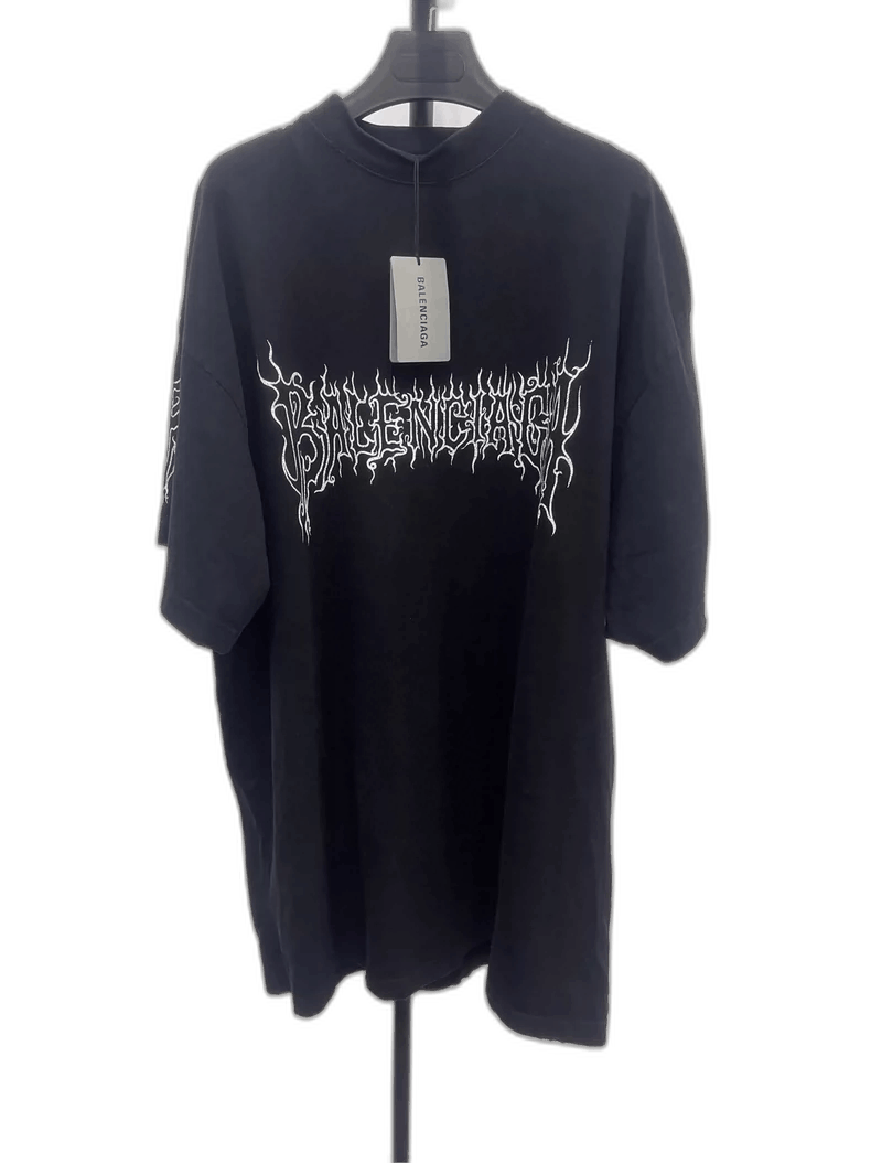 Balenciaga Balenciaga Lightning Logo Short Sleeve T-Shirt-yf Size US S / EU 44-46 / 1 - 1 Thumbnail