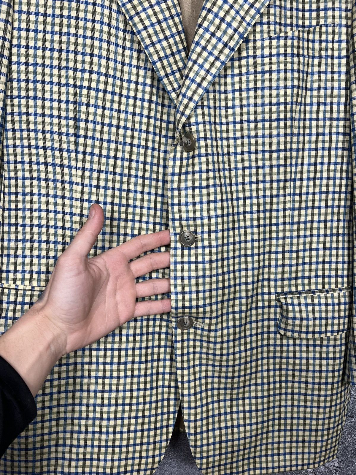 Ermenegildo Zegna Vintage Ermenegildo Zegna Super 100s Wool Checkered Blazer Size 52R - 6 Thumbnail