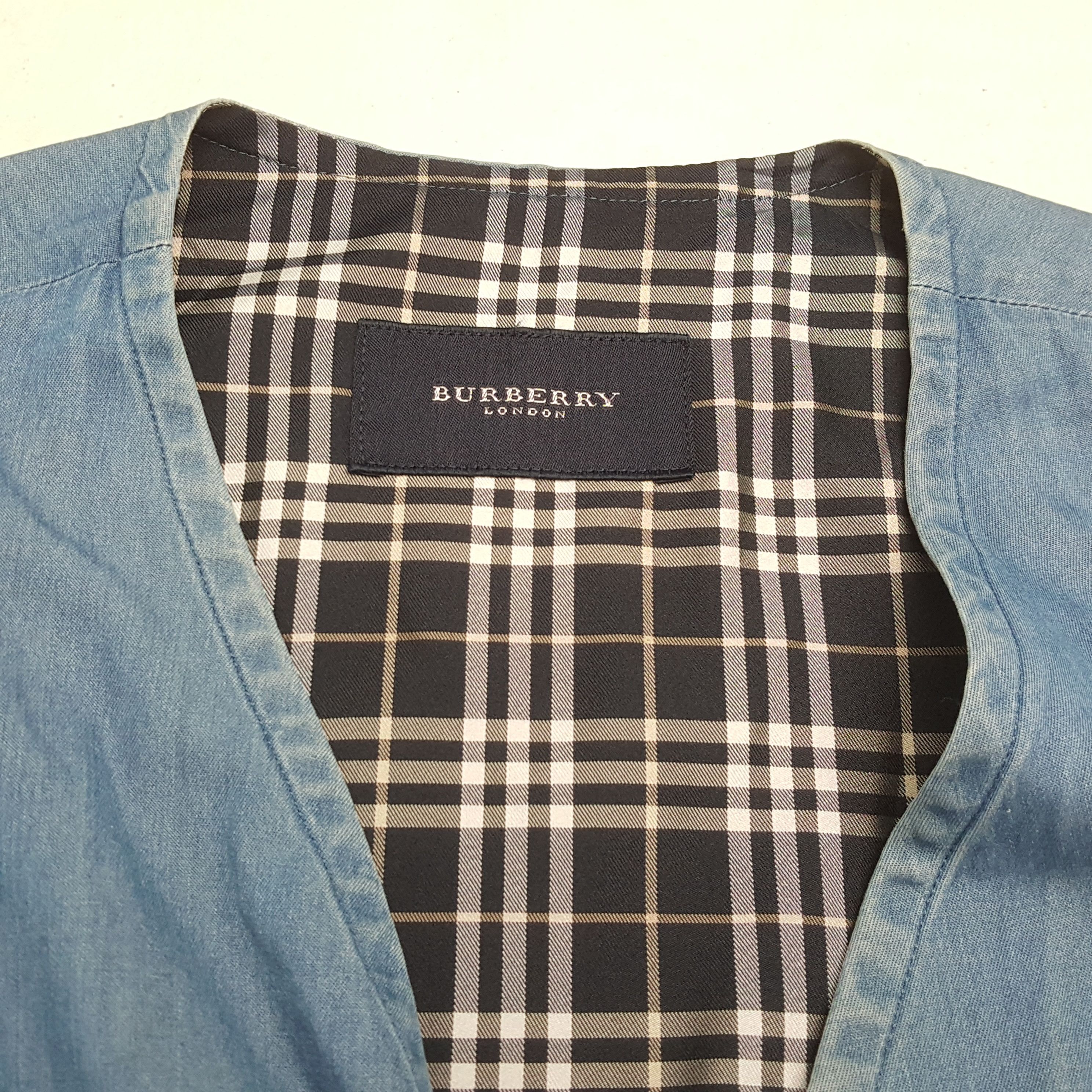 Burberry × Vintage BURBERRY LONDON Pocket Design Style Custom Art Vest Size US M / EU 48-50 / 2 - 8 Thumbnail