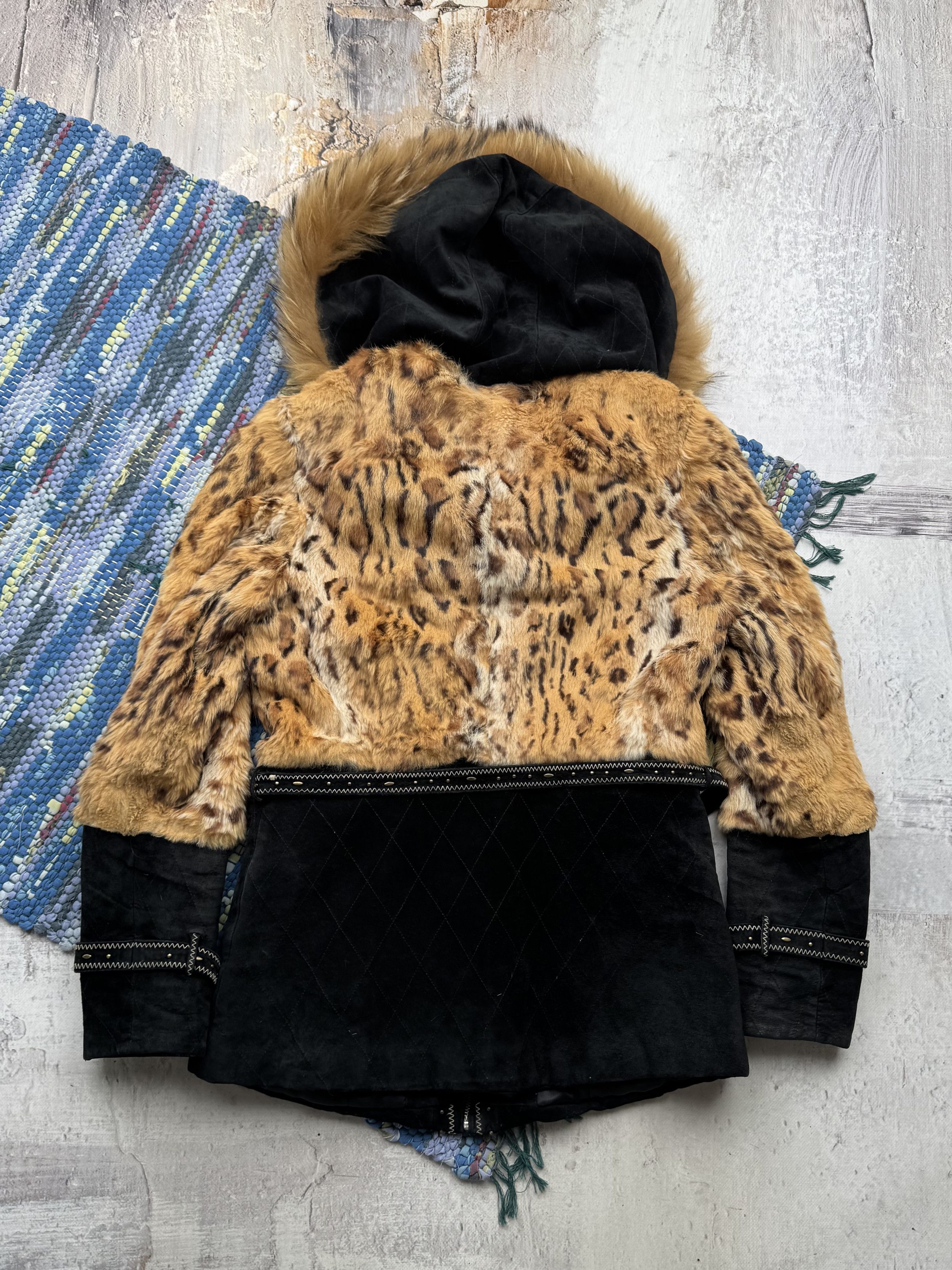 Vintage Vintage Real Fur/Suede Hooded Coat With Belted A238D15 Size M / US 6-8 / IT 42-44 - 9 Thumbnail