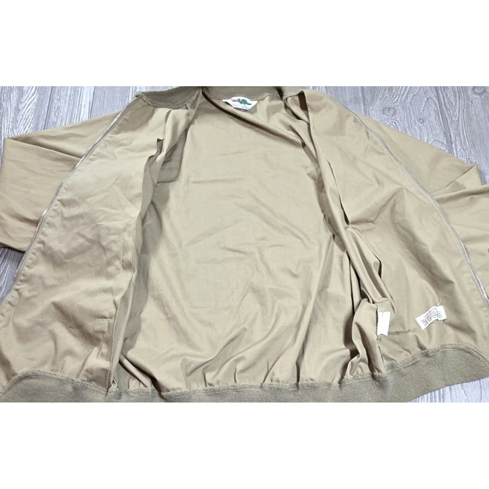 Sears VINTAGE Sears Braggin Dragon Bomber Jacket Beige XLT Tall Contrast trim Mens Jacket Size US XL / EU 56 / 4 - 7 Thumbnail