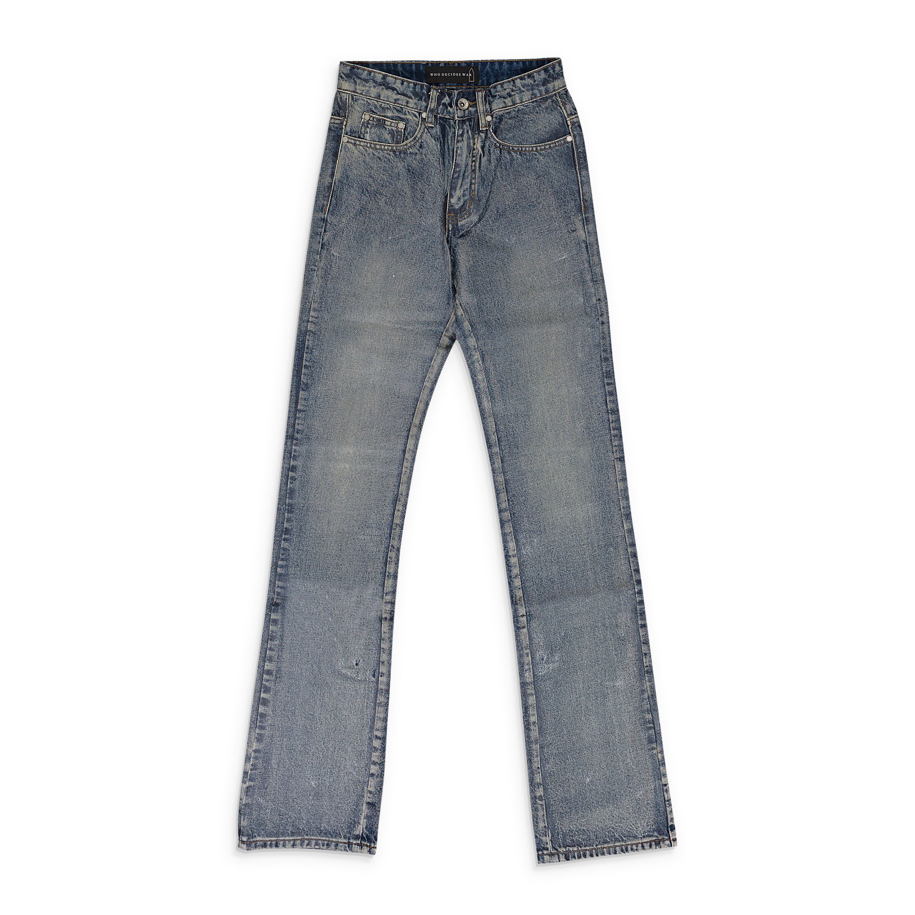 Who Decides War INDIGO WAXED STRAIGHT-FIT JEANS SIZE 24