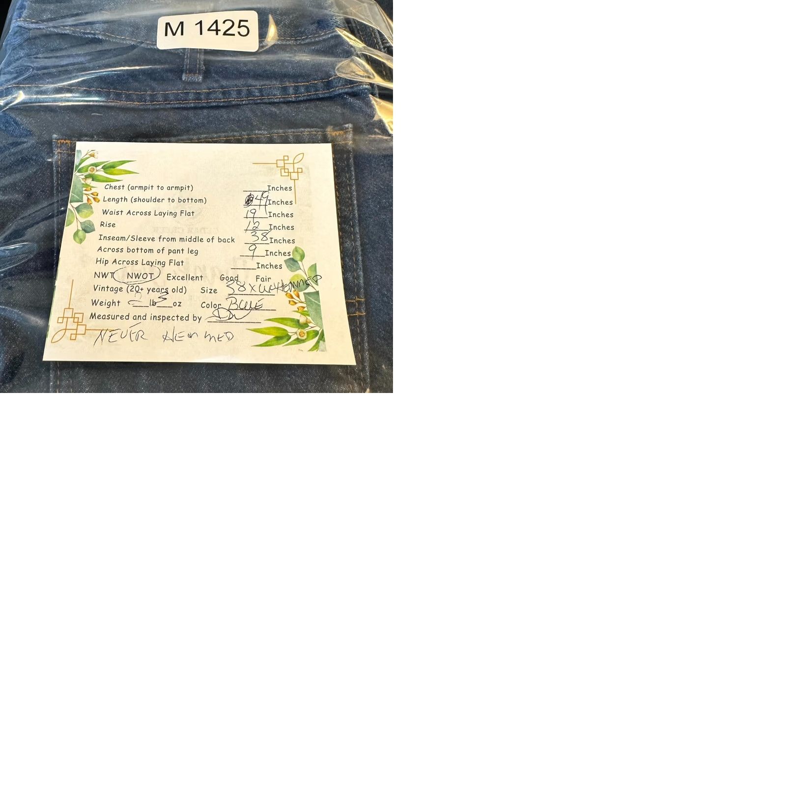 Dickies Dickies Jeans Mens 38UL Blue Denim Relaxed Fit Straight Leg Jeans Mens 38UL Blue Denim Relaxed Fit Straight Leg Dickies Carpenter Jeans Size US 38 / EU 54 - 9 Thumbnail