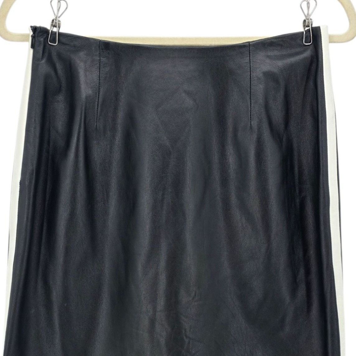 Other Vintage Carlisle Womens 4 Skirt Leather Pencil Knee Length Size 27" / US 4 / IT 40 - 4 Thumbnail