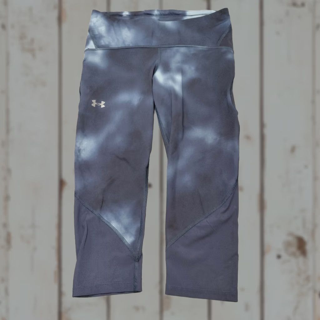 Under Armour Under Armour Heatgear Leggings Women's Large Blue Tie Dye Compression Pants Shirt Size 36" / US 14 / IT 50 - 1 Thumbnail