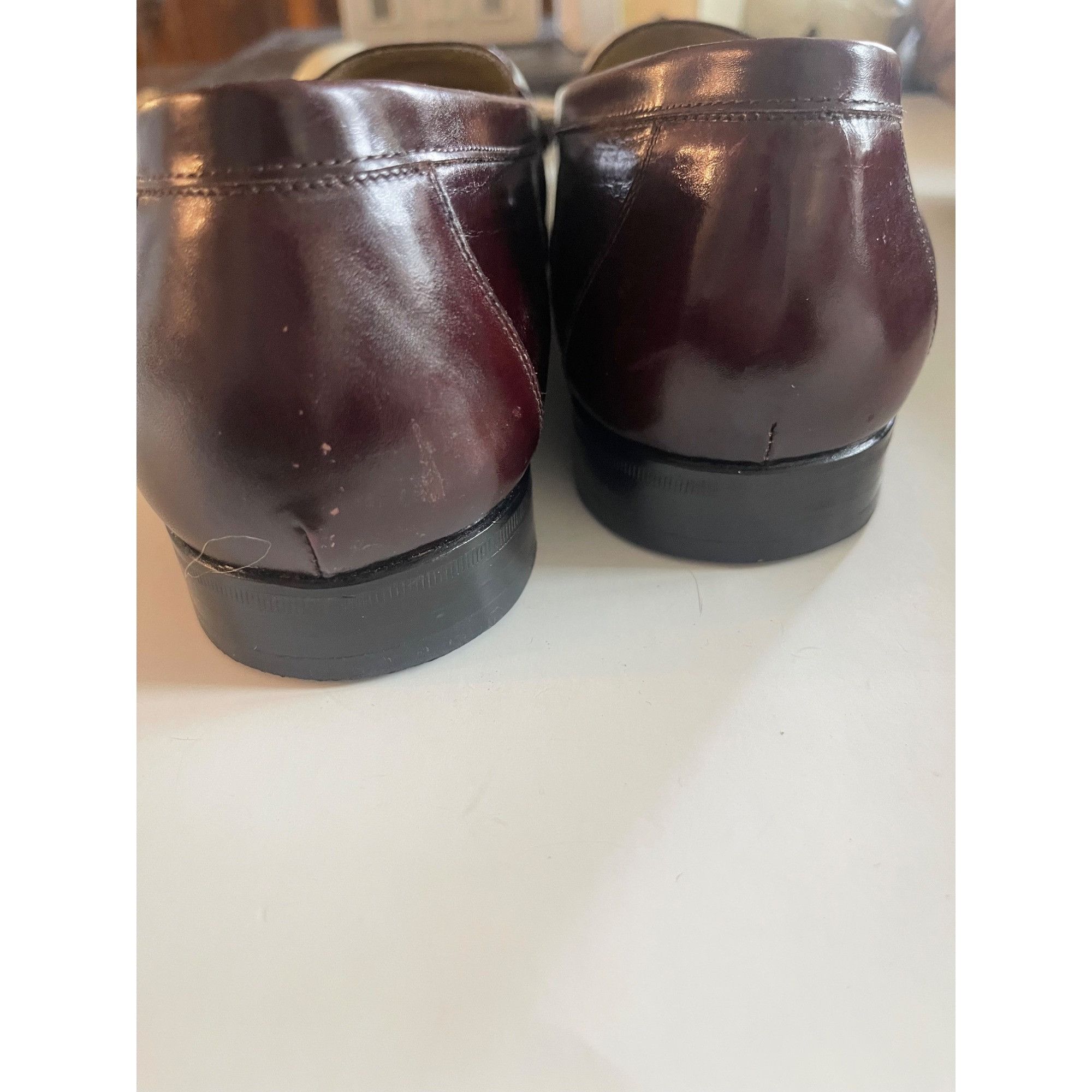Mezlan MEZLAN BURGUNDY MADE IN SPAIN KILTI TASSEL LEATHER SLIP ON L Size US 10 / EU 43 - 6 Thumbnail