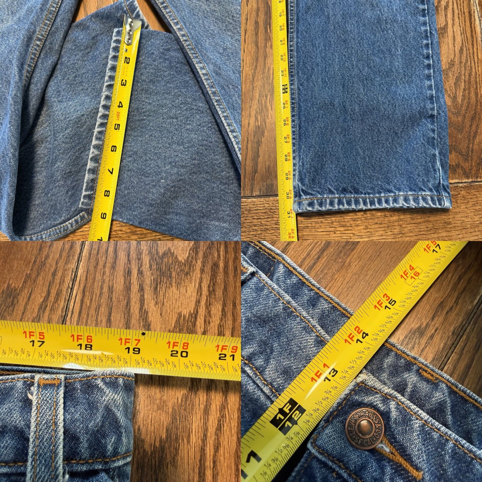 Levi's VINTAGE Levi’s 505 Men’s Straight Leg Jeans 38x31 Blue Denim Size US 38 / EU 54 - 9 Thumbnail