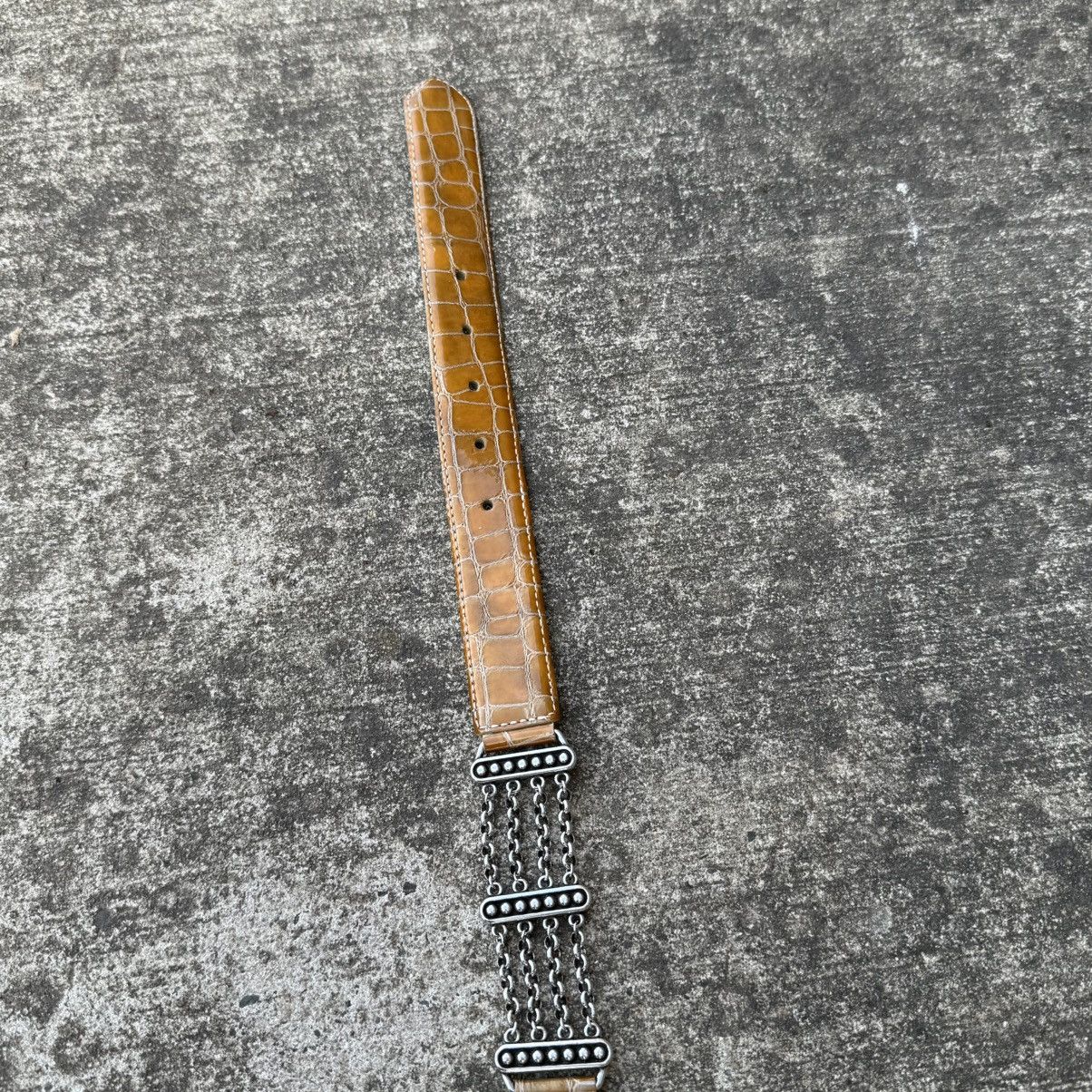 Brighton × Vintage Vintage Brighton Women’s Leather Belt Studded Buckle Western Size ONE SIZE - 10 Thumbnail