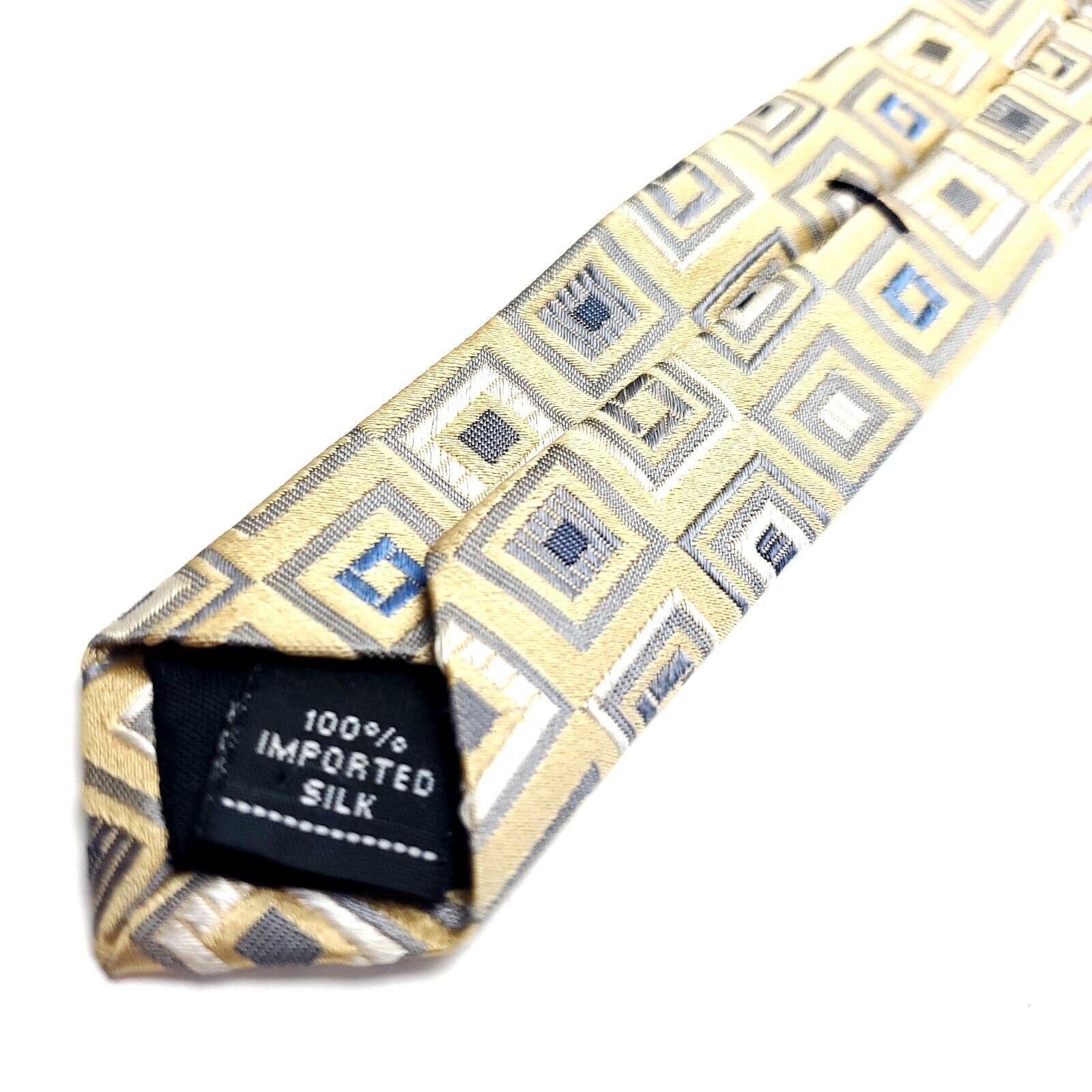 Croft & Barrow Croft & Barrow Beige Silk Tie Woven Check Size ONE SIZE - 5 Thumbnail