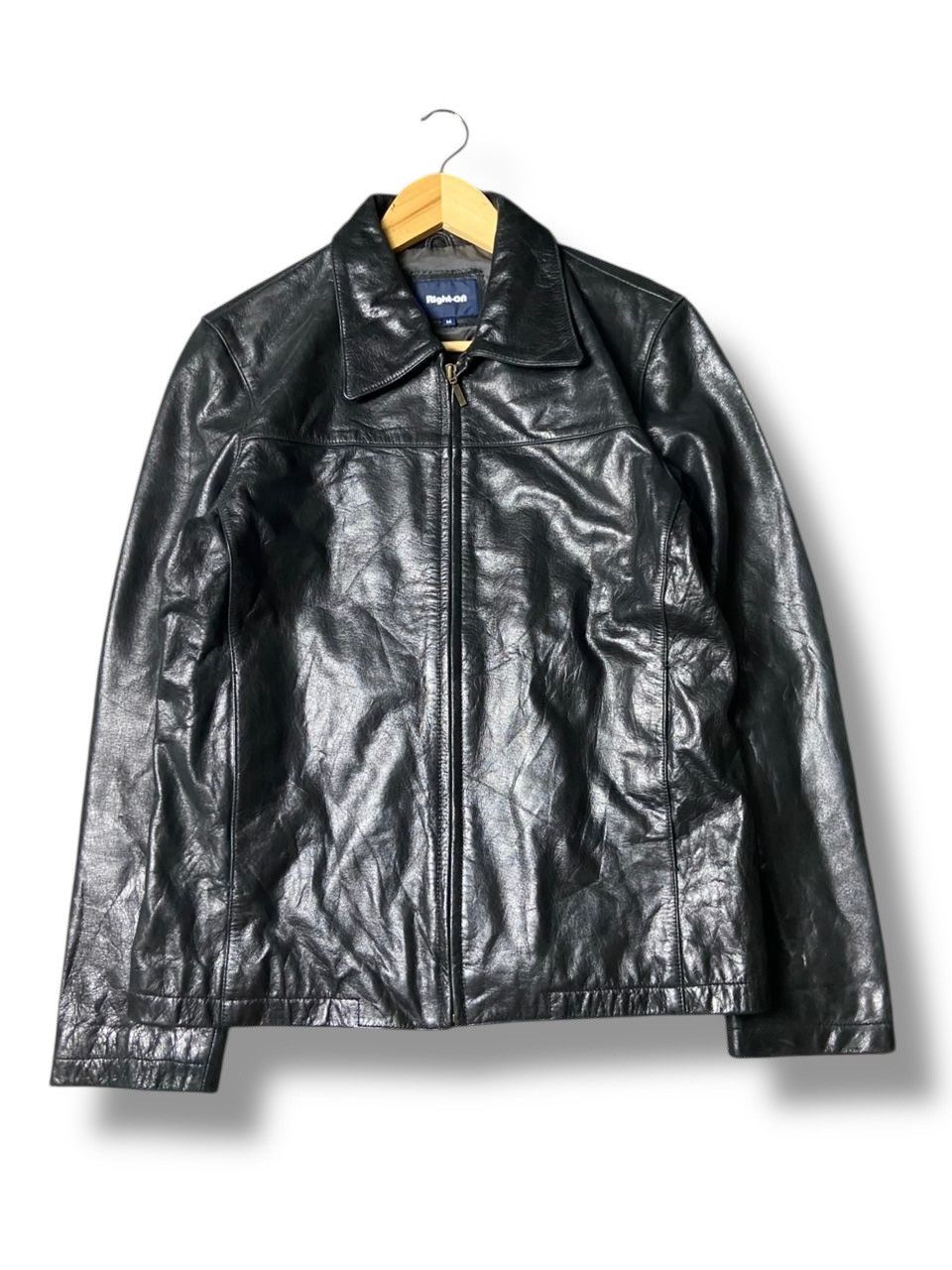 Japanese Brand Right On Brand Zip Up Leather Jacket (166) Size US M / EU 48-50 / 2 - 1 Thumbnail