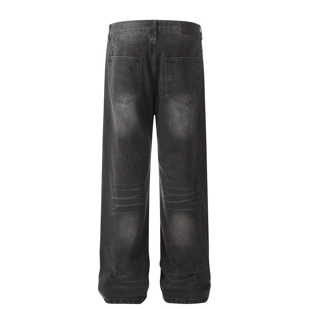 Vintage Men's street fashion washed distressed straight loose jeans Size US 32 / EU 48 - 2 Thumbnail
