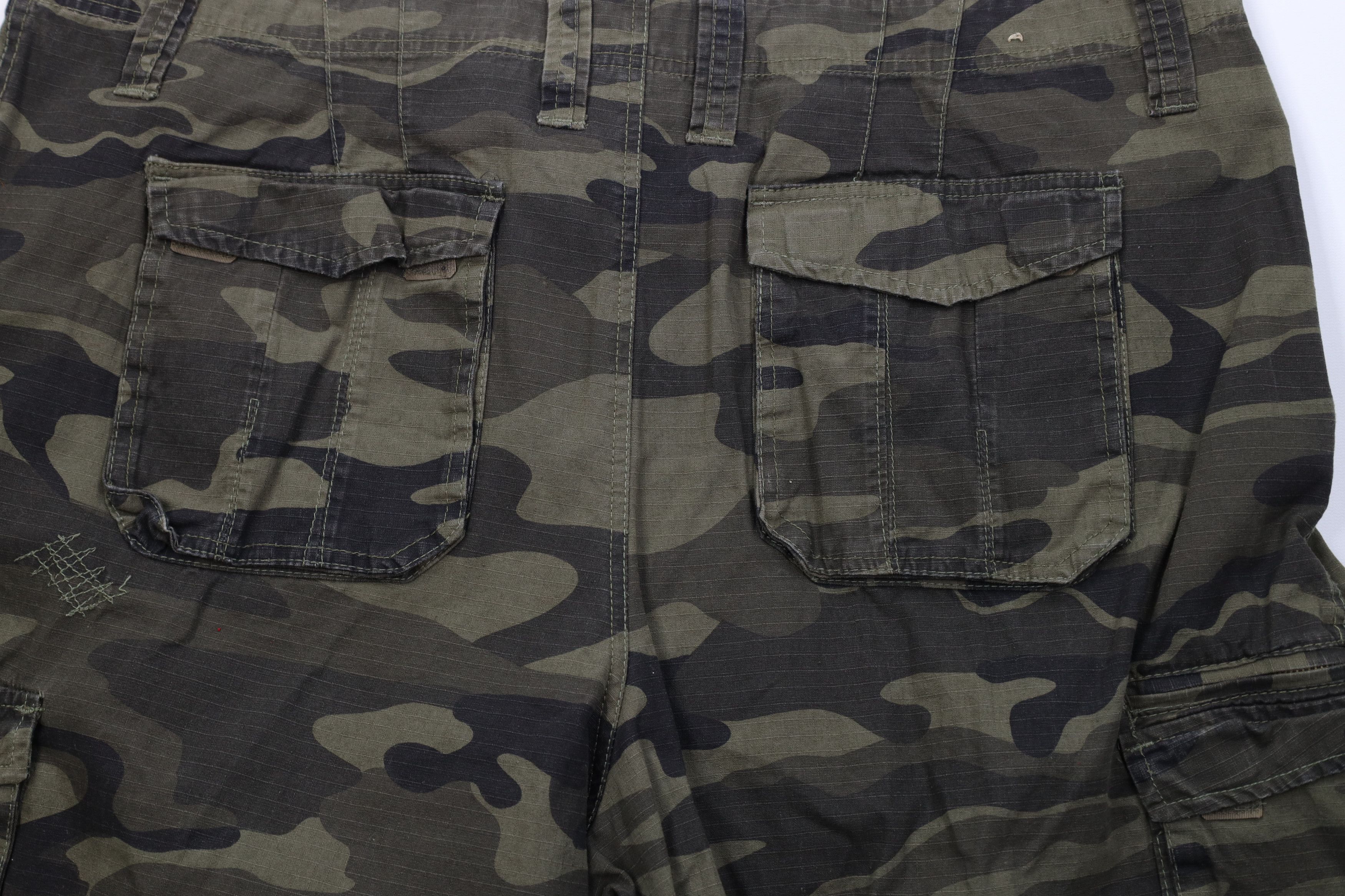 Vintage Vintage 90s Y2K Burnside Surfing Camouflage Cargo Shorts Size US 42 / EU 58 - 10 Thumbnail