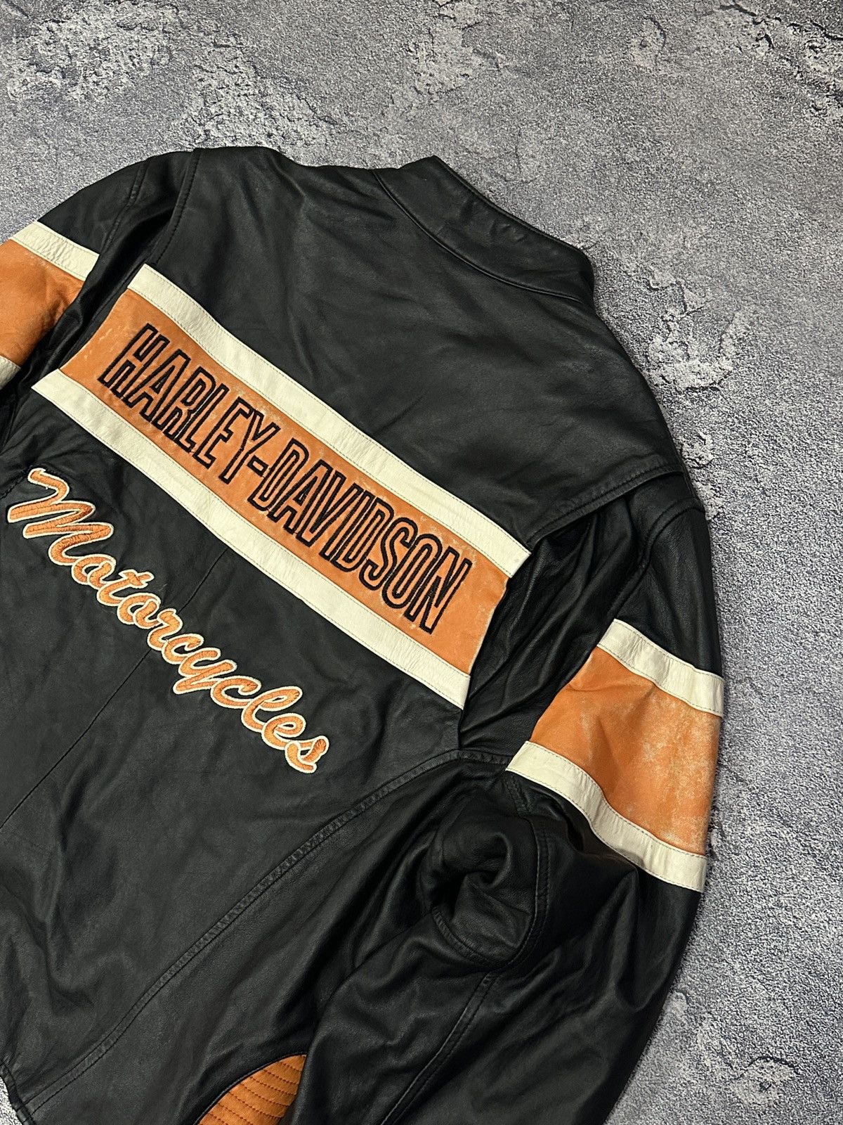 Harley Davidson Harley-Davidson Victory Lane Leather Riding Jacket Size S Size US S / EU 44-46 / 1 - 23 Thumbnail