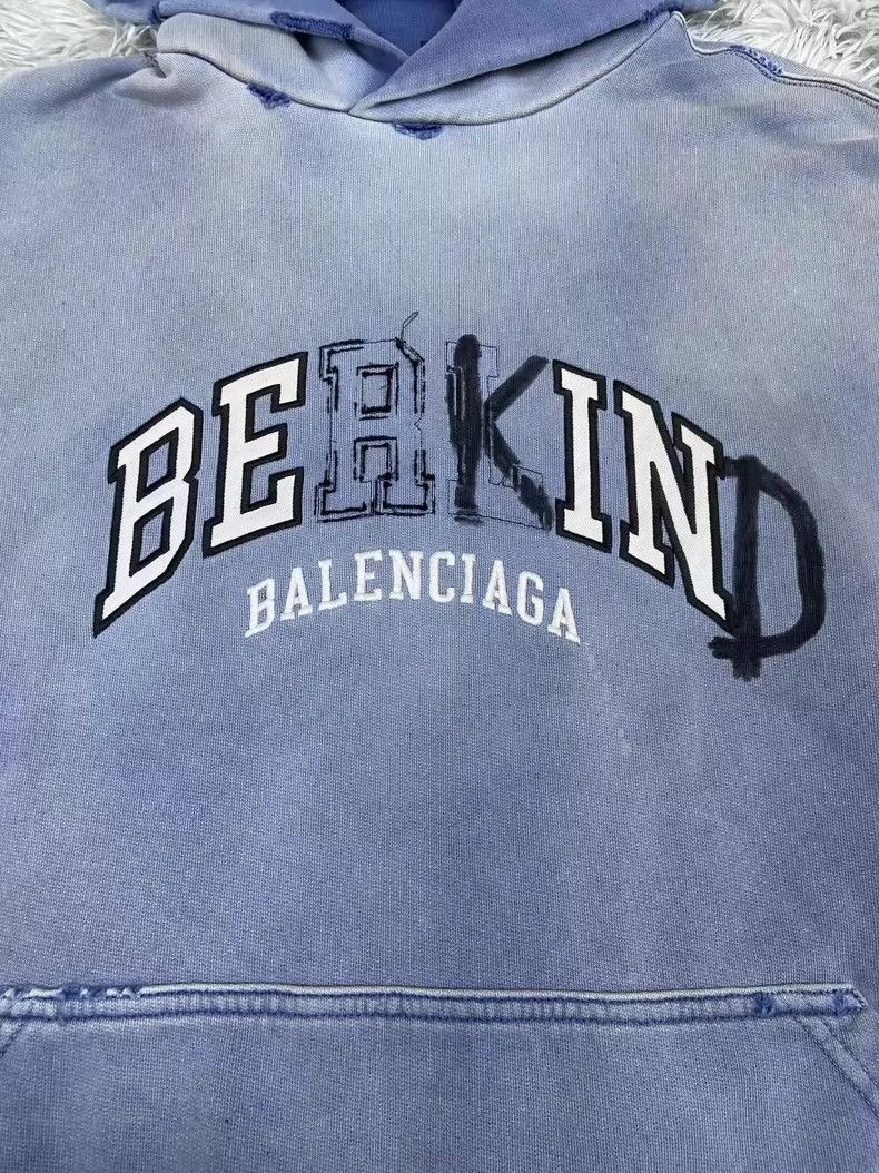 Balenciaga Balenciaga Smog blue mud dyeing and washing to make old sw Size US M / EU 48-50 / 2 - 3 Thumbnail