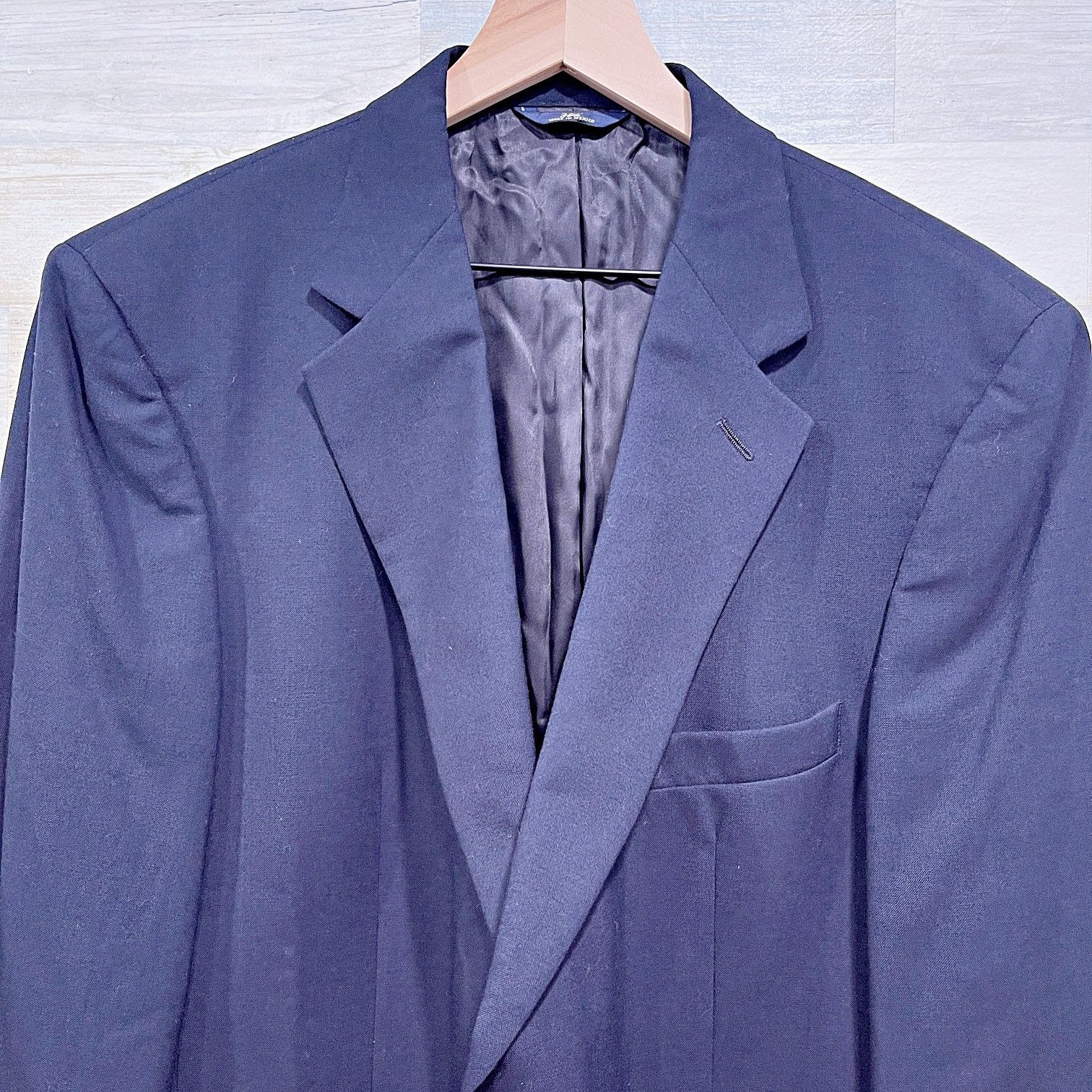 Brooks Brothers Brooks Brothers Gold Metal Button Hopsack Blazer Navy 43R Size 42R - 2 Thumbnail