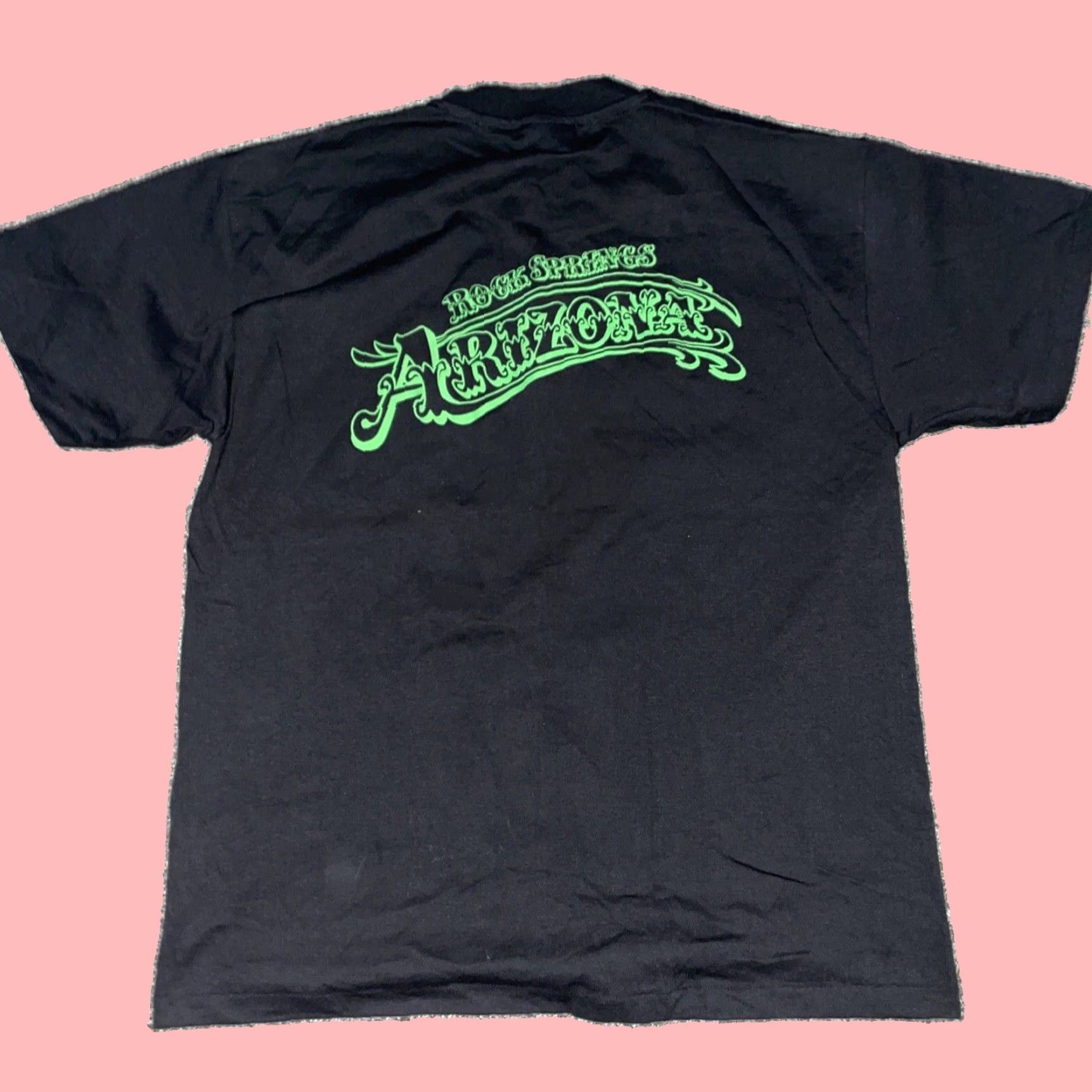 Hanes VINTAGE Hanes Black Rocksprings Arizona Neon T-Shirt Mens Large Size US L / EU 52-54 / 3 - 1 Thumbnail