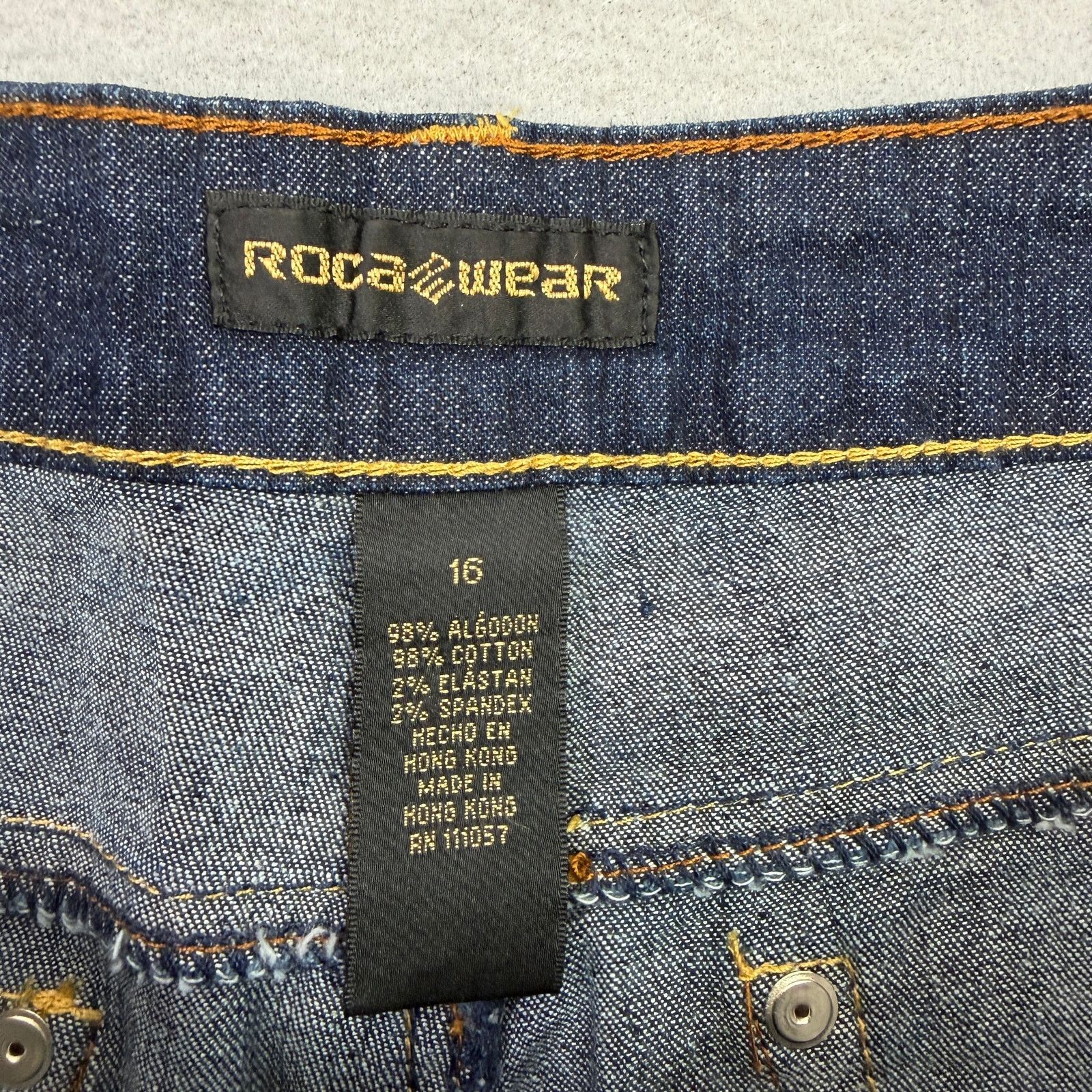 Rocawear Vintage Roca Wear Jeans Women's 16 (Fits 36x32) Blue NEW Size 38" / US 16 / IT 52 - 5 Thumbnail