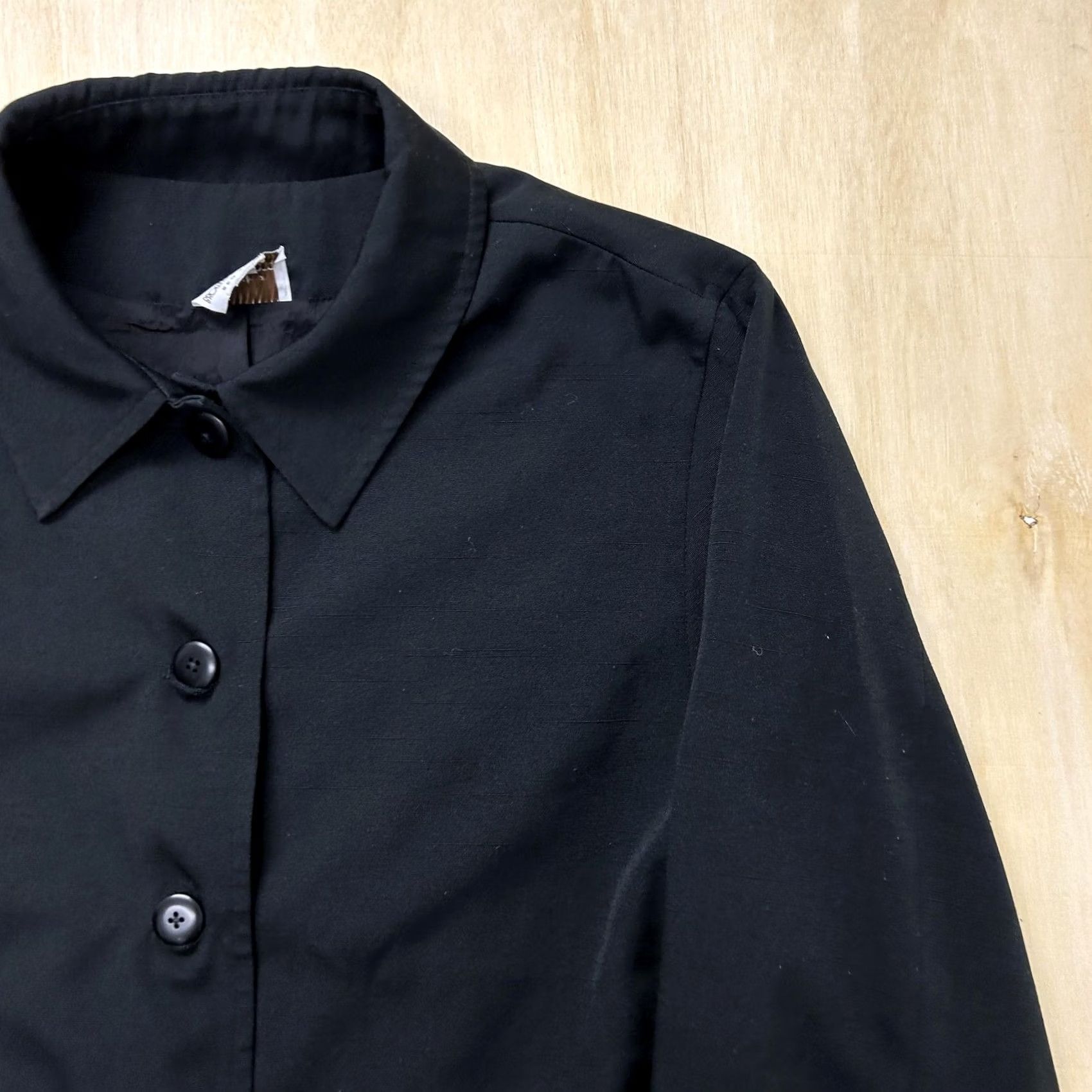 Vintage VINTAGE Brownstonewoman Coat Womens 1X Black Button Front 3/4 Sleeve Lined Size XL / US 12-14 / IT 48-50 - 2 Thumbnail