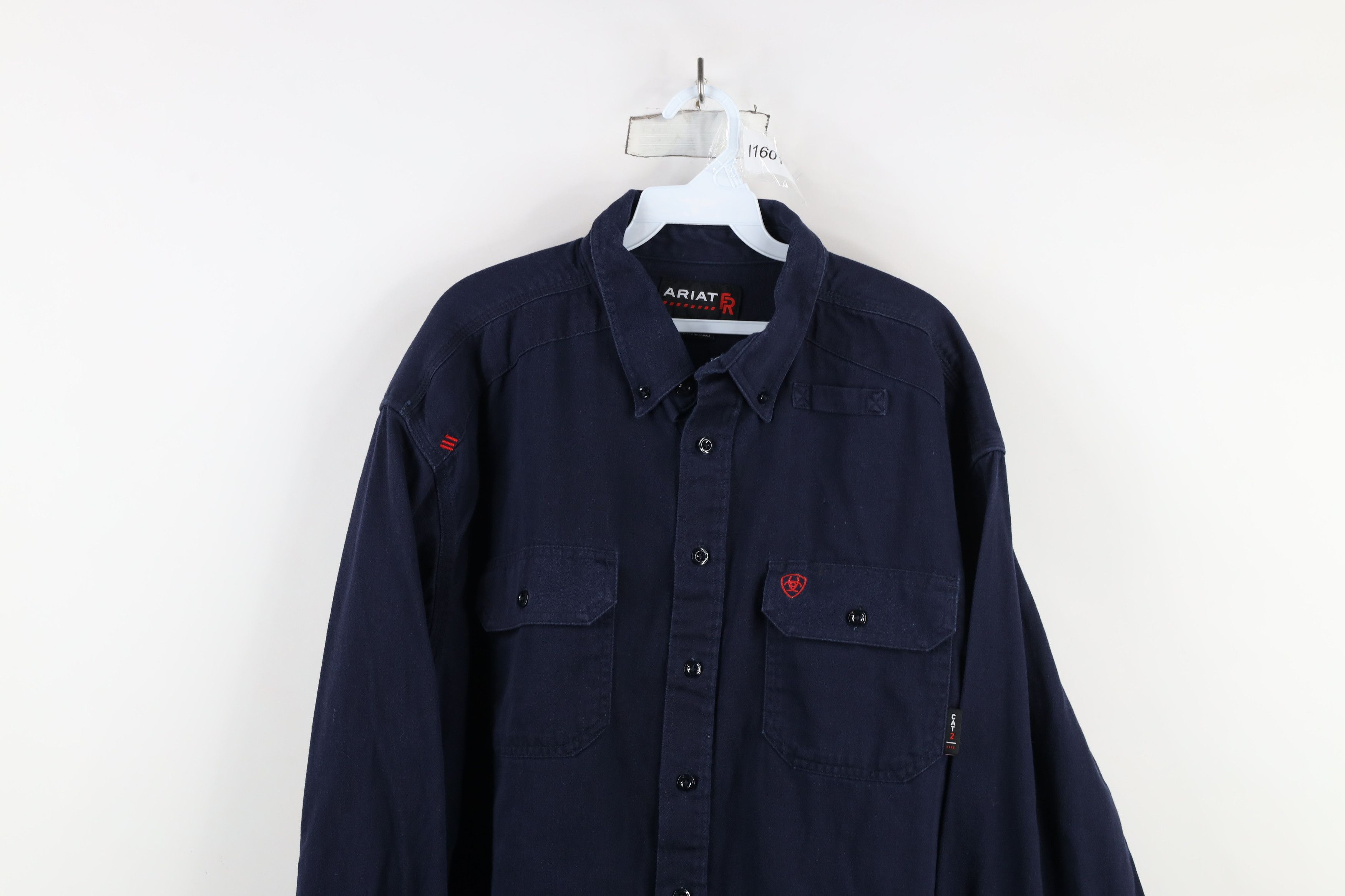 Ariat × Vintage Ariat FR Flame Resistant Collared Work Button Down Shirt Size US XXL / EU 58 / 5 - 2 Thumbnail