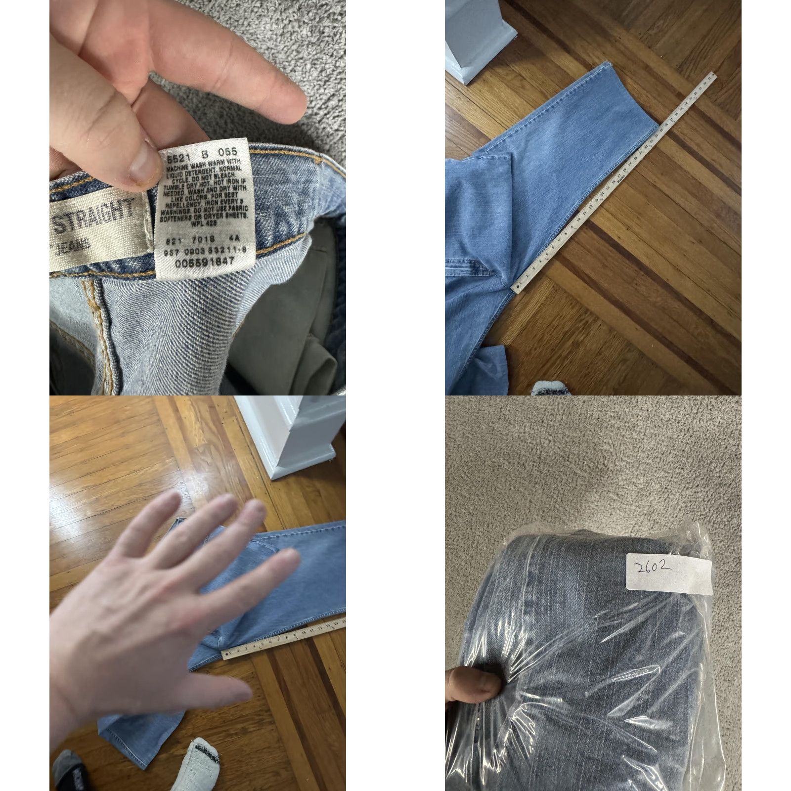 Levi's Levi's 559 Jeans Mens 44x25 Light Blue Relaxed Straight Denim Casual Size US 44 / EU 60 - 10 Thumbnail