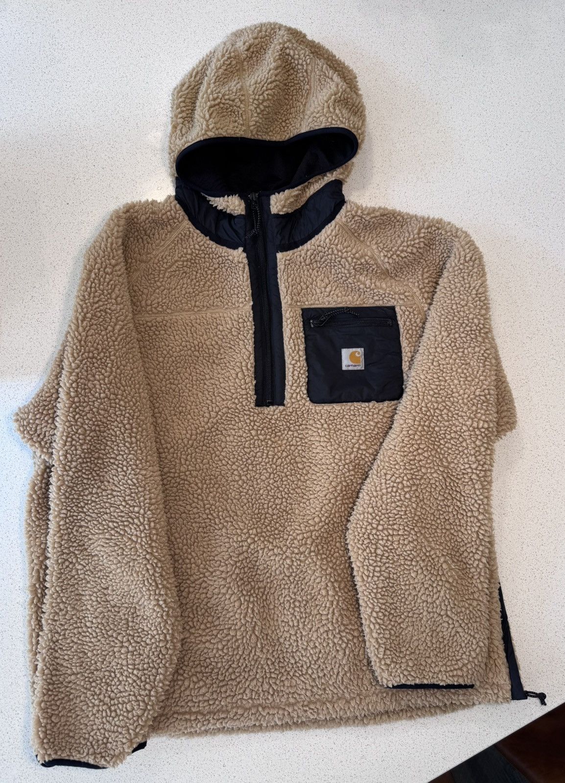 Carhartt Wip Carhartt WIP Sherpa Fleece 1/4 Zip Pullover Size US XL / EU 56 / 4 - 1 Thumbnail