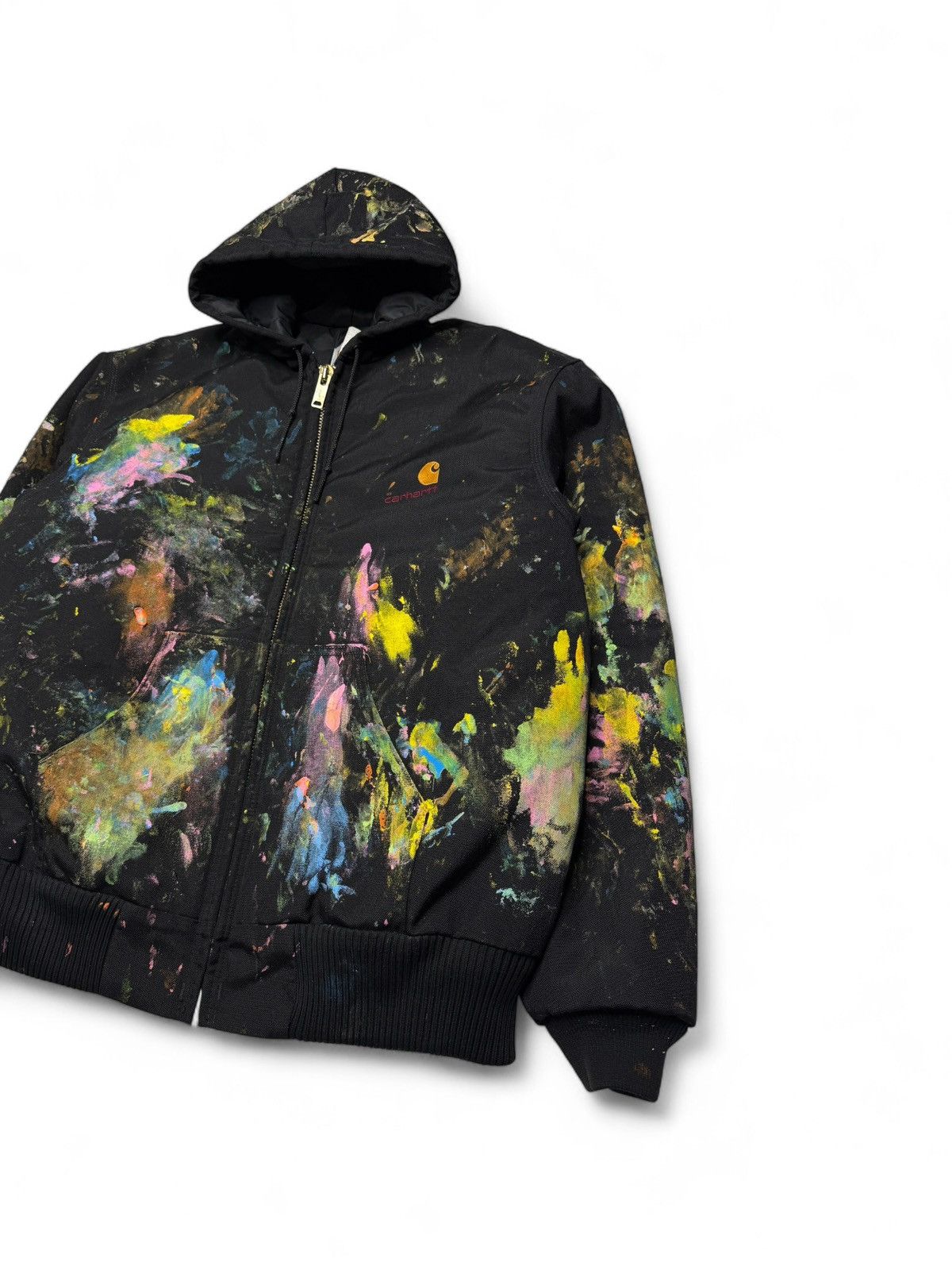 Carhartt Vintage Black JQC05 Carhartt Paint Splatter Jacket Size US XL / EU 56 / 4 - 4 Thumbnail