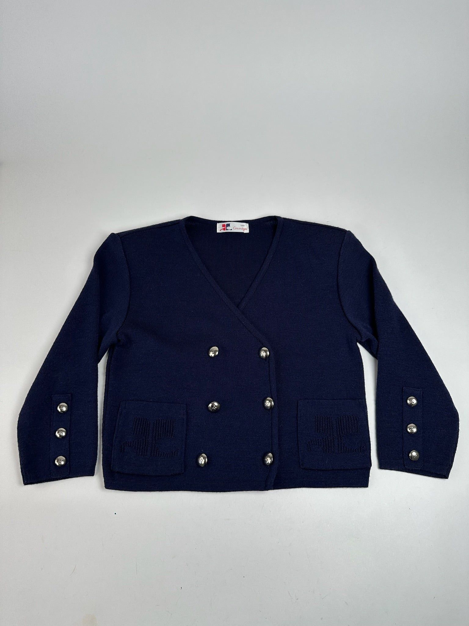 Courreges Vintage Short coat trench navy Size XS / US 0-2 / IT 36-38 - 1 Thumbnail