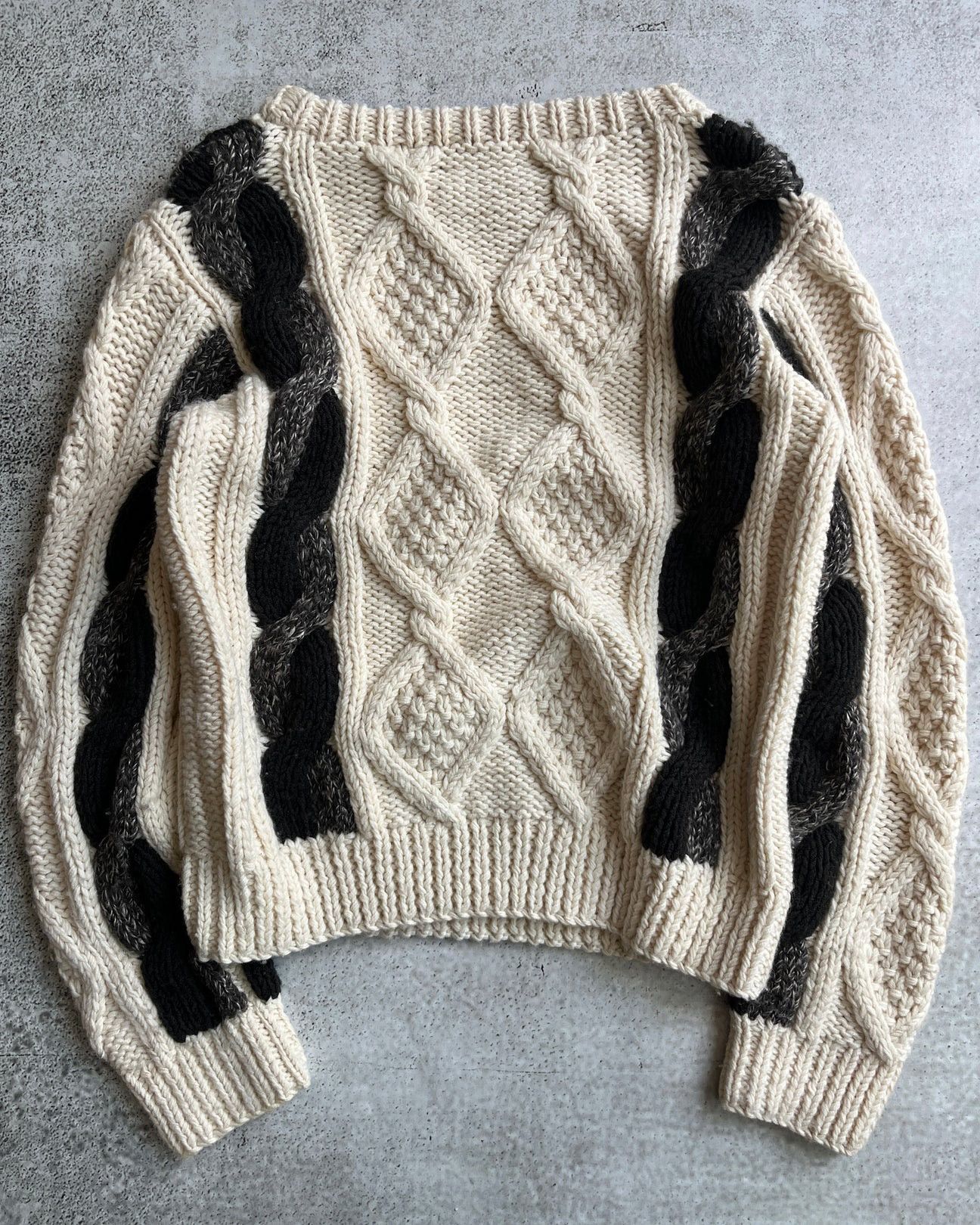 Japanese Brand Phenomenon AW11 Cable Knit Sweater Size US M / EU 48-50 / 2 - 2 Thumbnail