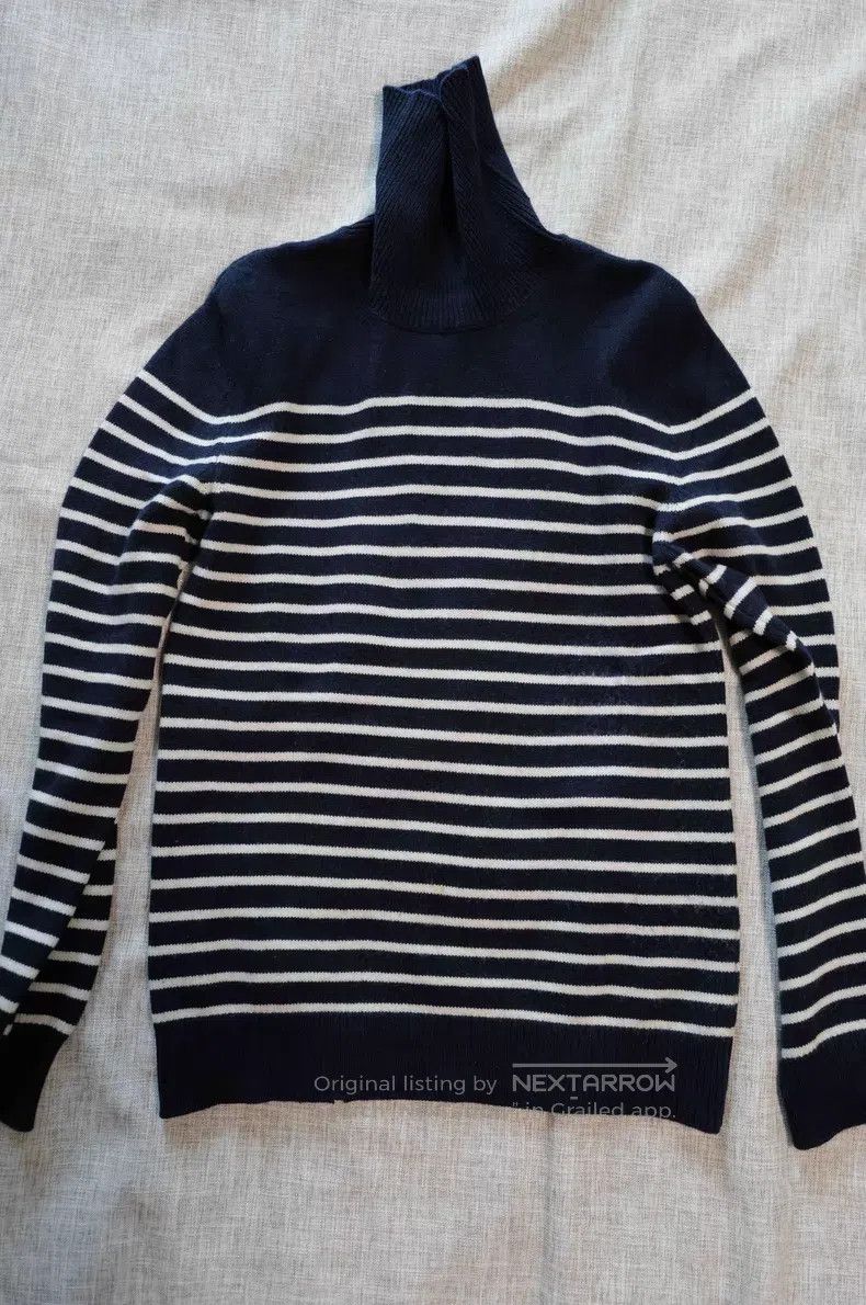 Saint Laurent Paris Saint Laurent Paris Striped Cashmere High Neck Sweater i Size US M / EU 48-50 / 2 - 1 Thumbnail