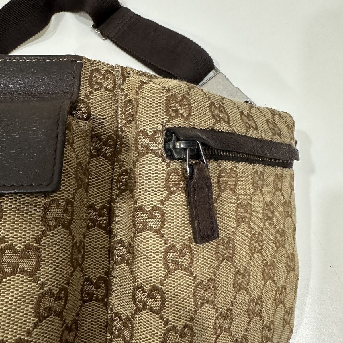 Gucci GUCCI GG CANVAS DOUBLE POCKET BELT BAG WAIST BUMBAG 25 Size ONE SIZE - 6 Thumbnail