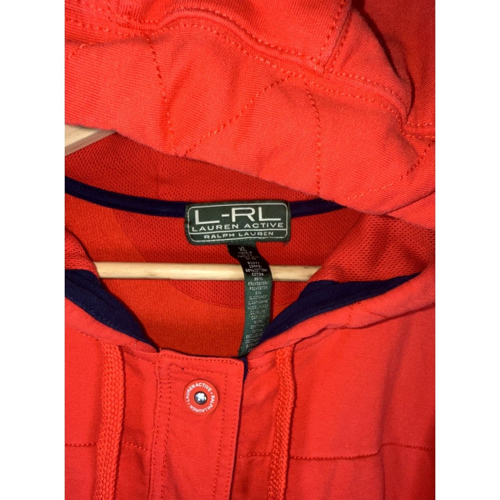 Ralph Lauren LAUREN RALPH LAUREN Hooded Jacket Red XL Womens Size XL / US 12-14 / IT 48-50 - 2 Thumbnail