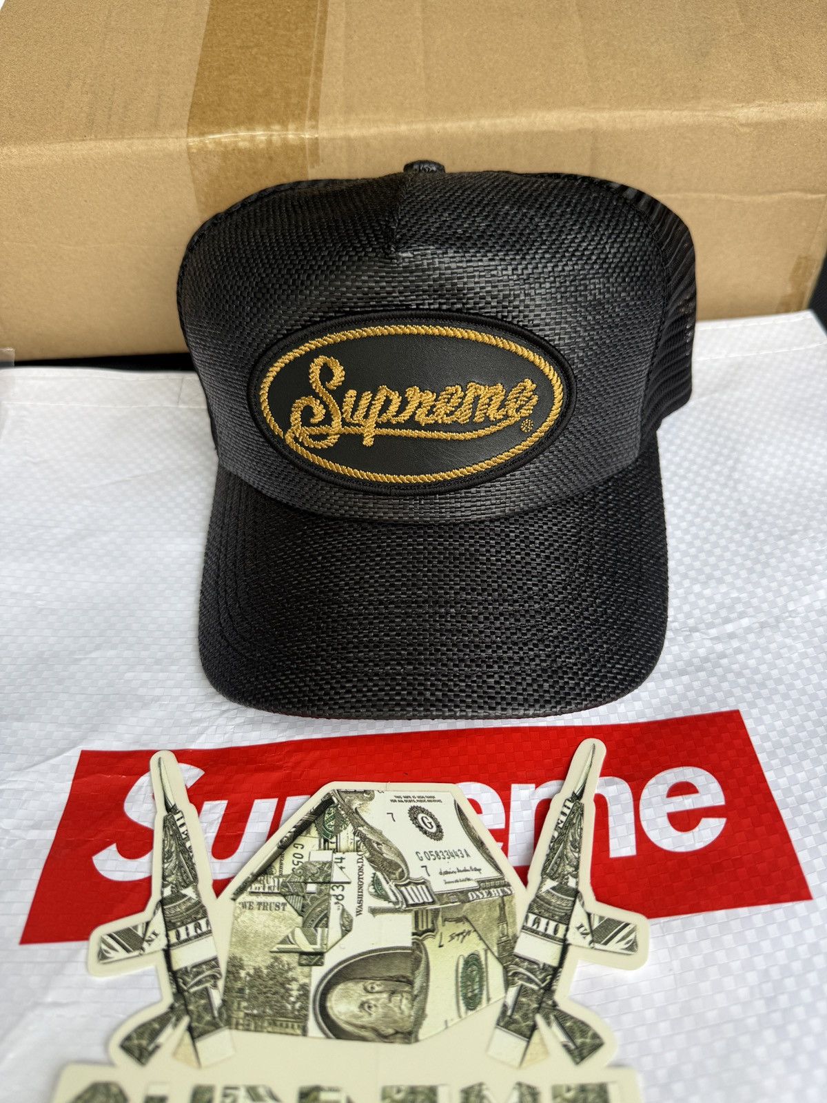 Supreme Raffia Mesh Back 5 panel | Grailed