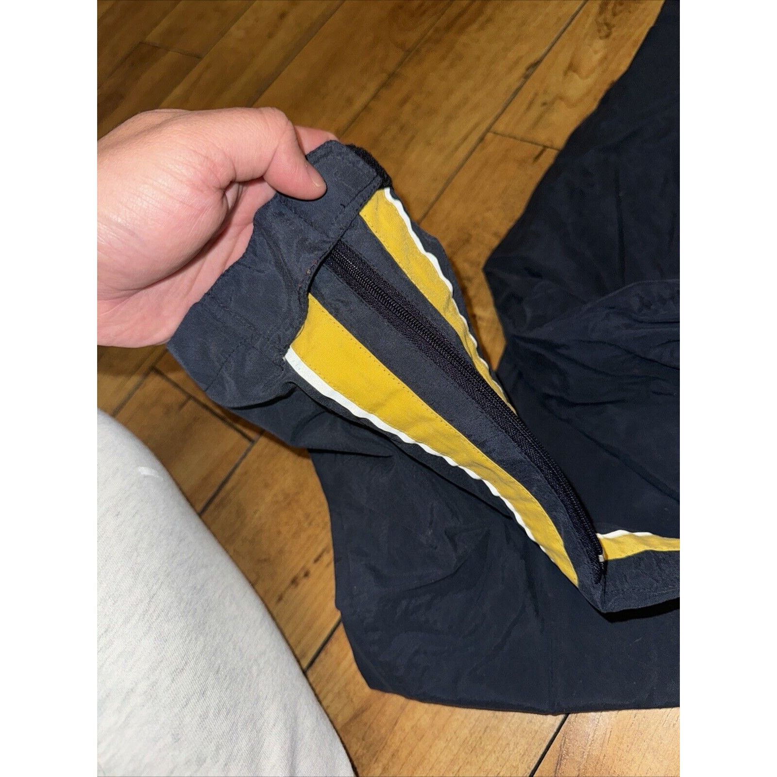 Vintage Navy Windbreak Pants Blue Small 28x28 Size US 28 / EU 44 - 3 Thumbnail