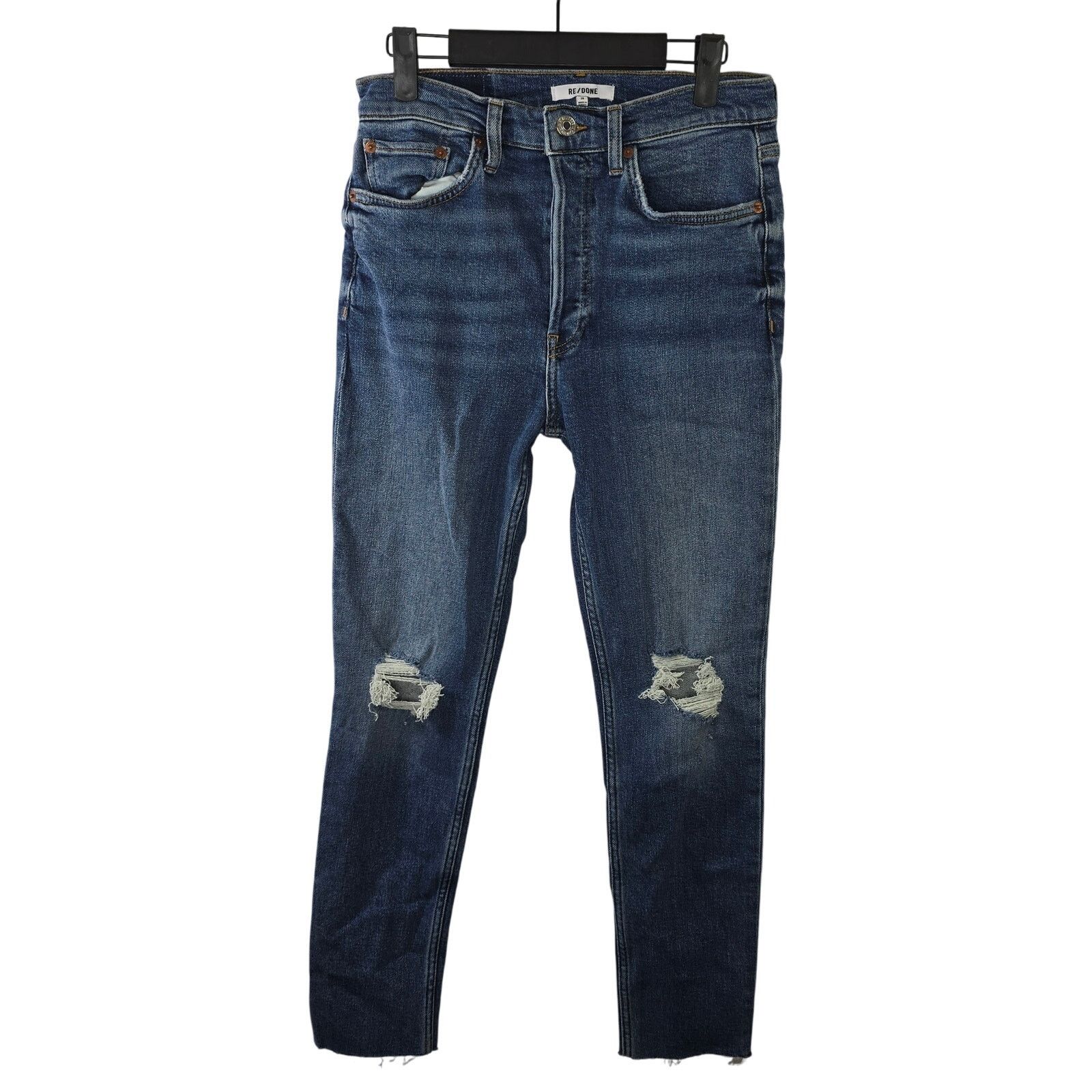 RE/DONE RE/DONE 90s High Rise Ankle Crop ButtonFly Denim Jeans Sz 28 Size 28" / US 6 / IT 42 - 1 Thumbnail