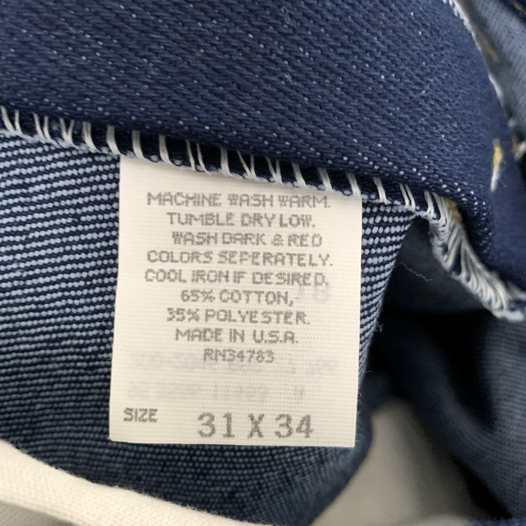 Lee VINTAGE Lee Riders Jeans MENS 31x34 REGULAR FIT STRAIGHT LEG Denim USA MADE Size US 31 - 2 Thumbnail