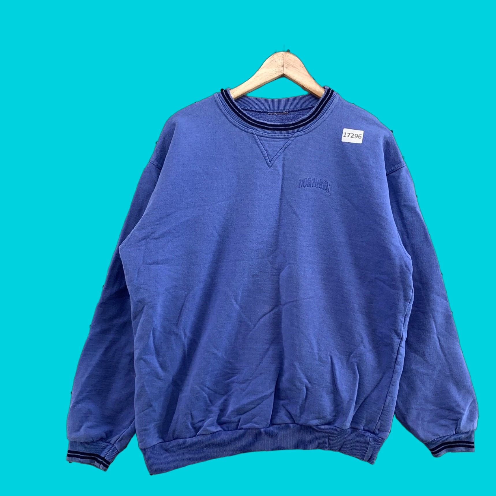 Vintage VINTAGE Northern Crew Neck Sweatshirt Blue Adult Medium Pullover School Mens Size US M / EU 48-50 / 2 - 1 Thumbnail